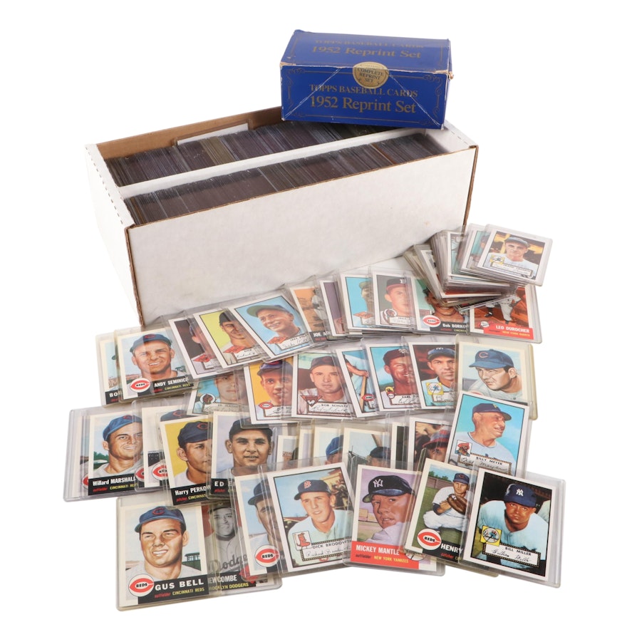 1952 and 1953 Topps Reprint Baseball Cards with Mickey Mantle and More