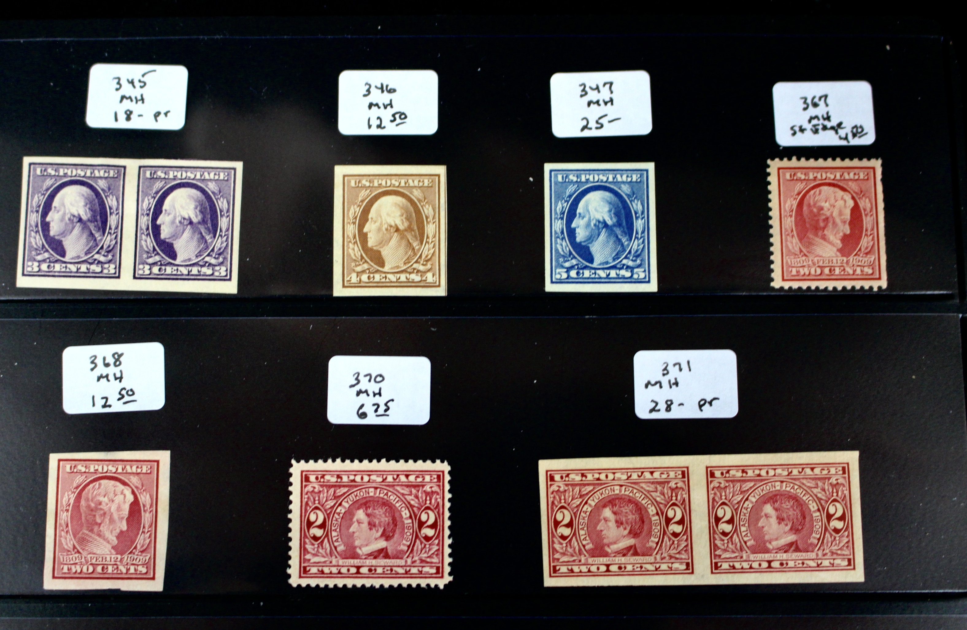 Twenty-Four Mint and MNH U.S. Postage Stamps