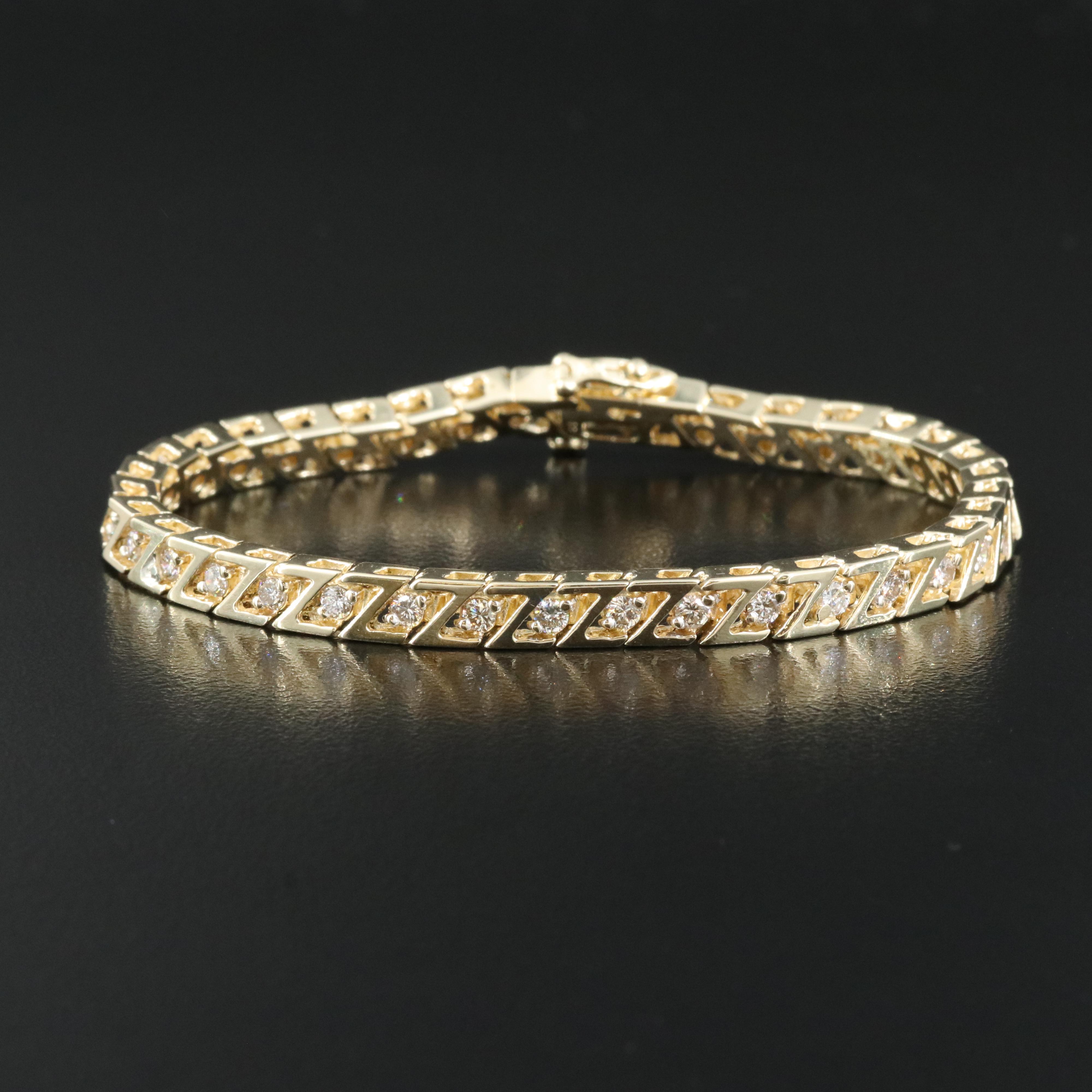 14K 2.08 CTW Diamond Line Bracelet
