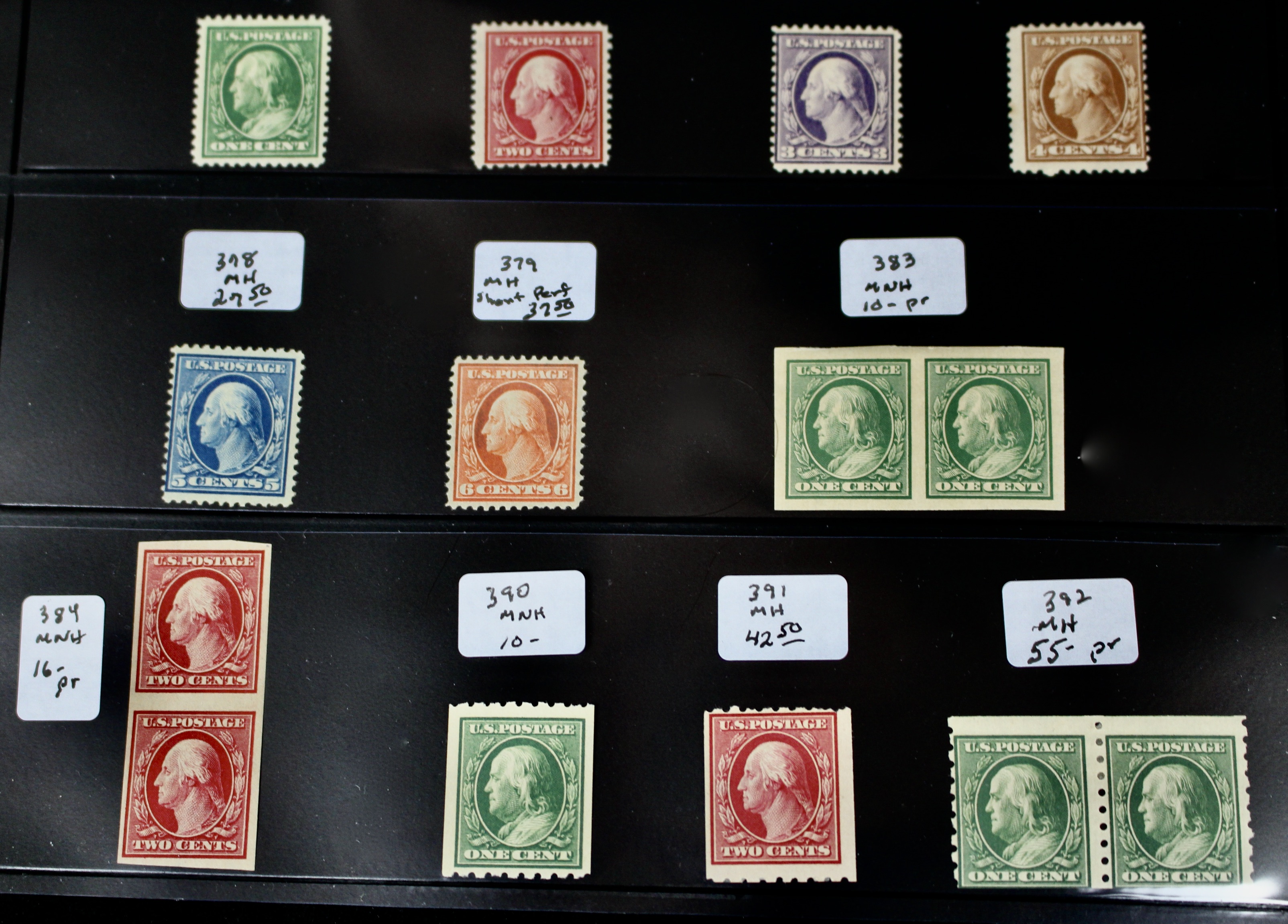Twenty-Four Mint and MNH U.S. Postage Stamps