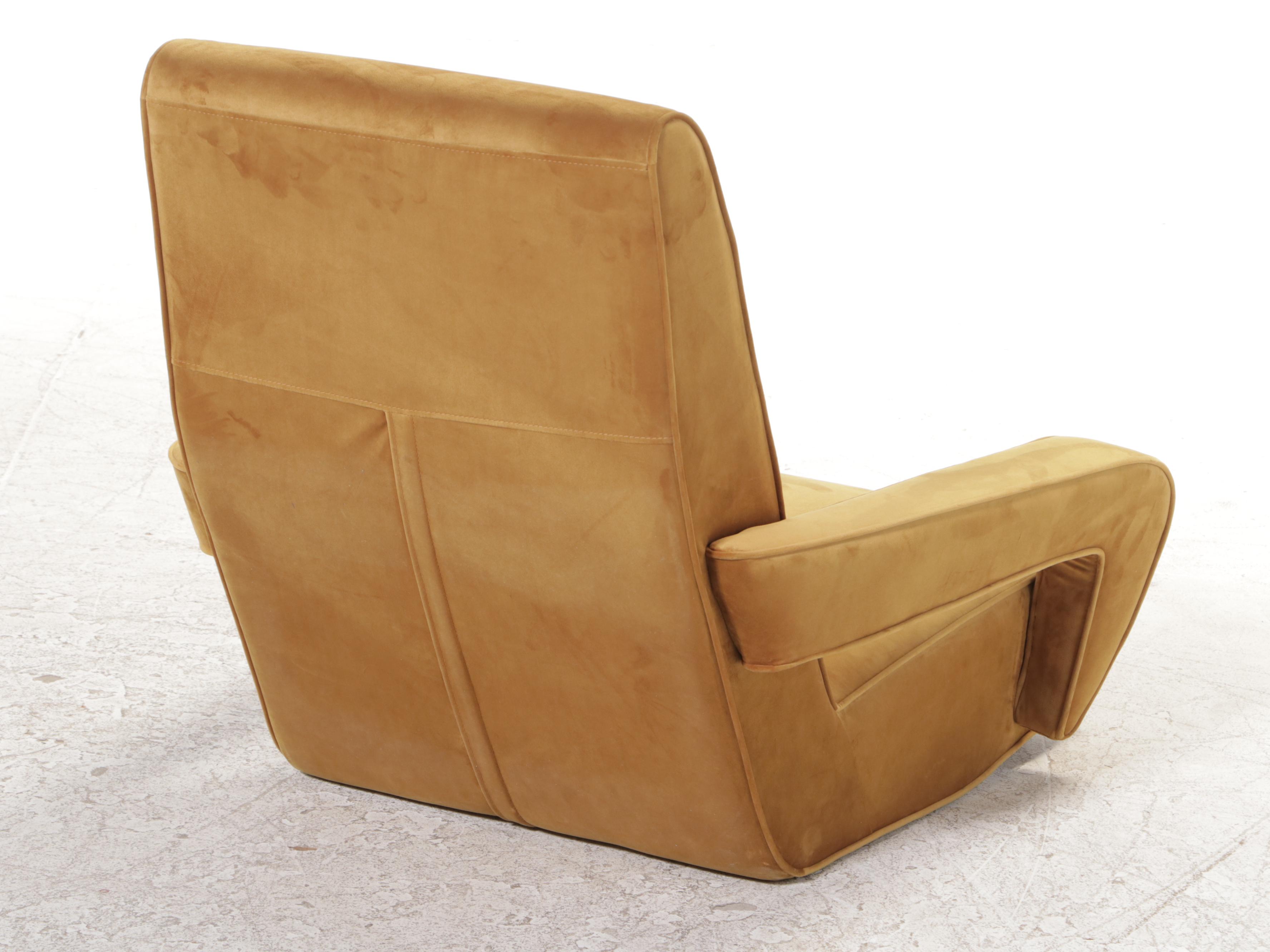 Matthew Izzo Home "Conrad" Lounge Chair with Metal Base