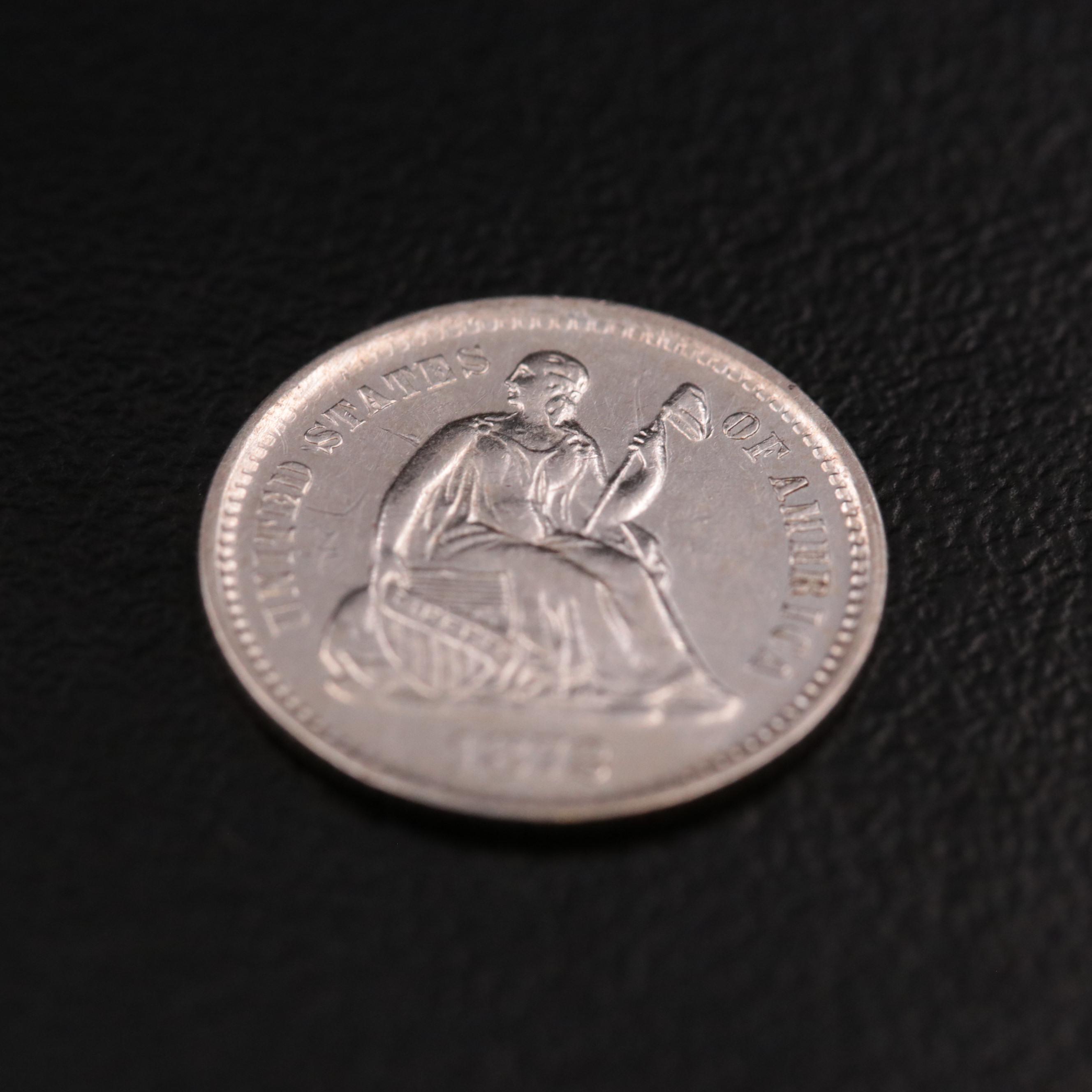 1872-S Liberty Seated Silver Half Dime