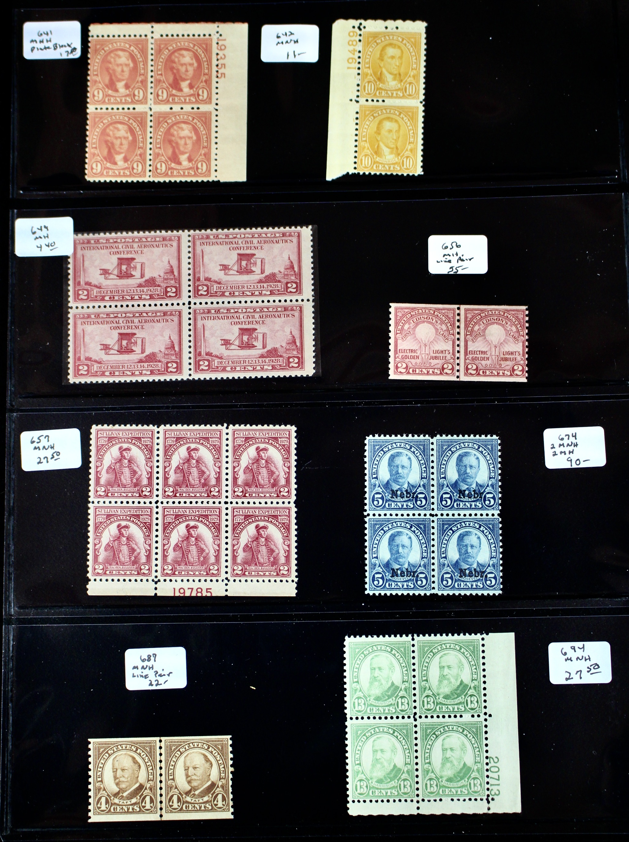 Mint Condition U.S. Postage Stamps