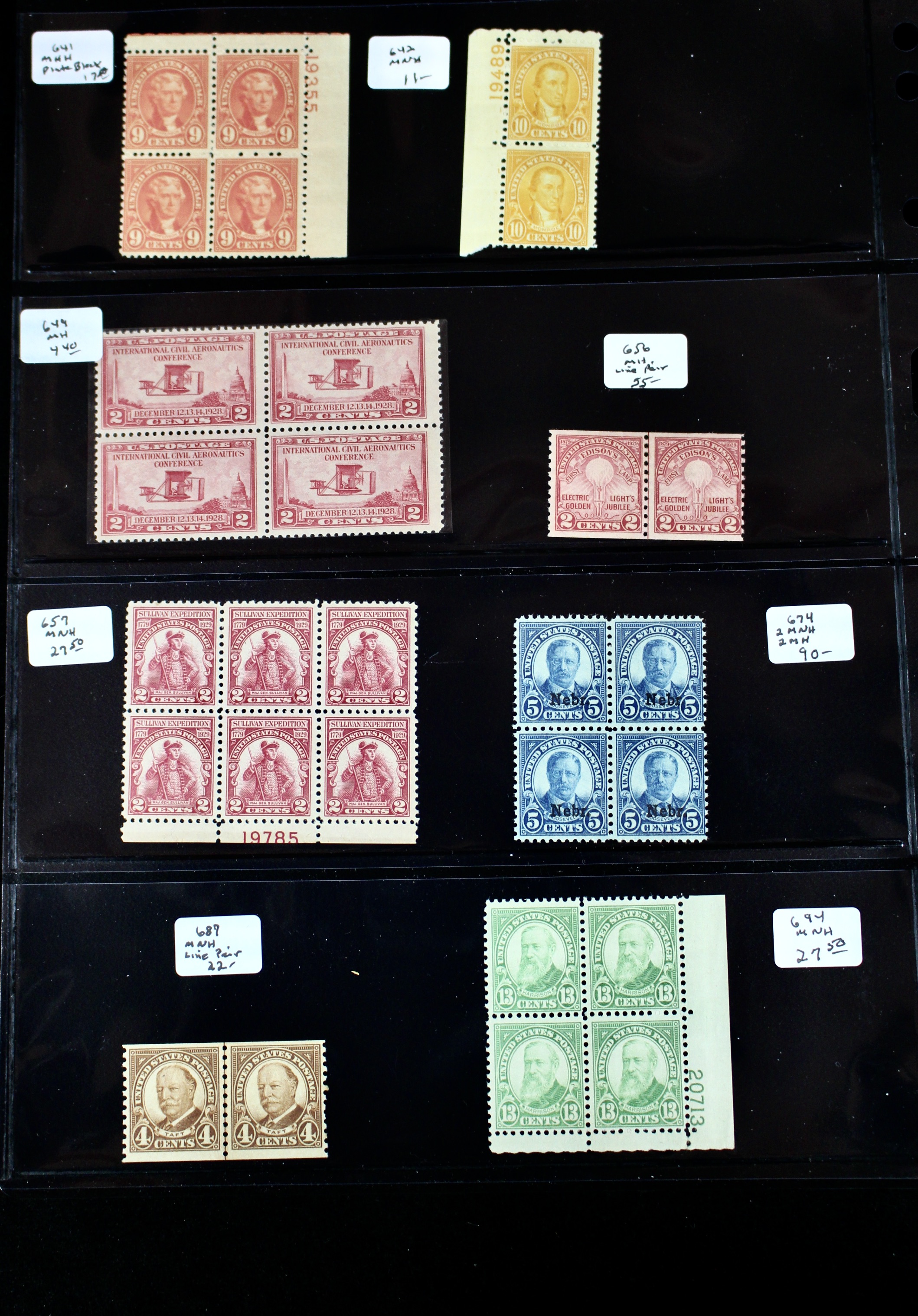 Mint Condition U.S. Postage Stamps
