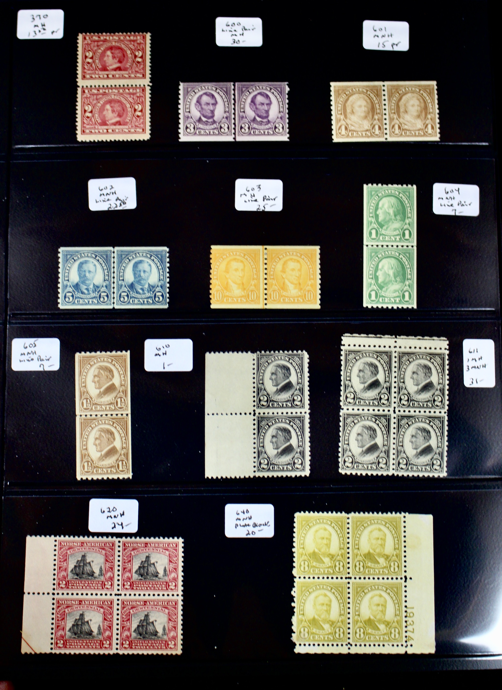 Mint Condition U.S. Postage Stamps