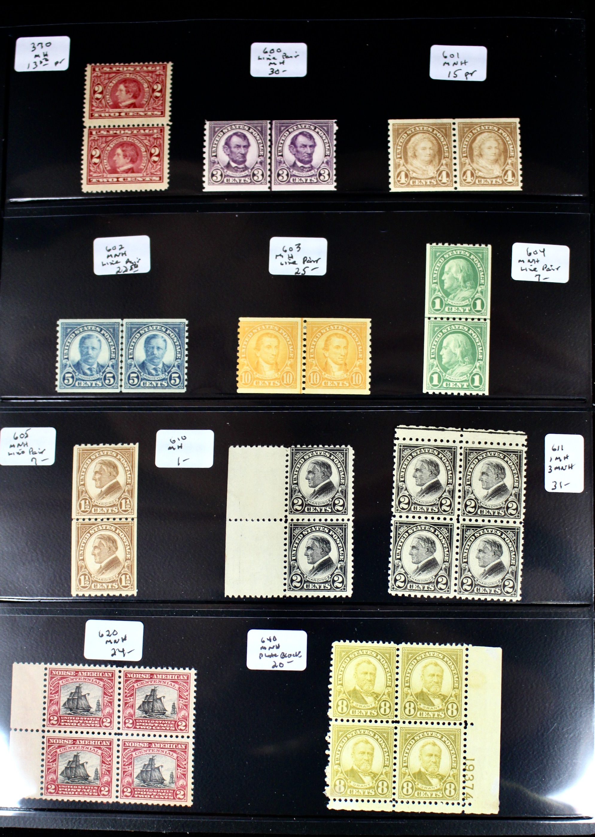 Mint Condition U.S. Postage Stamps