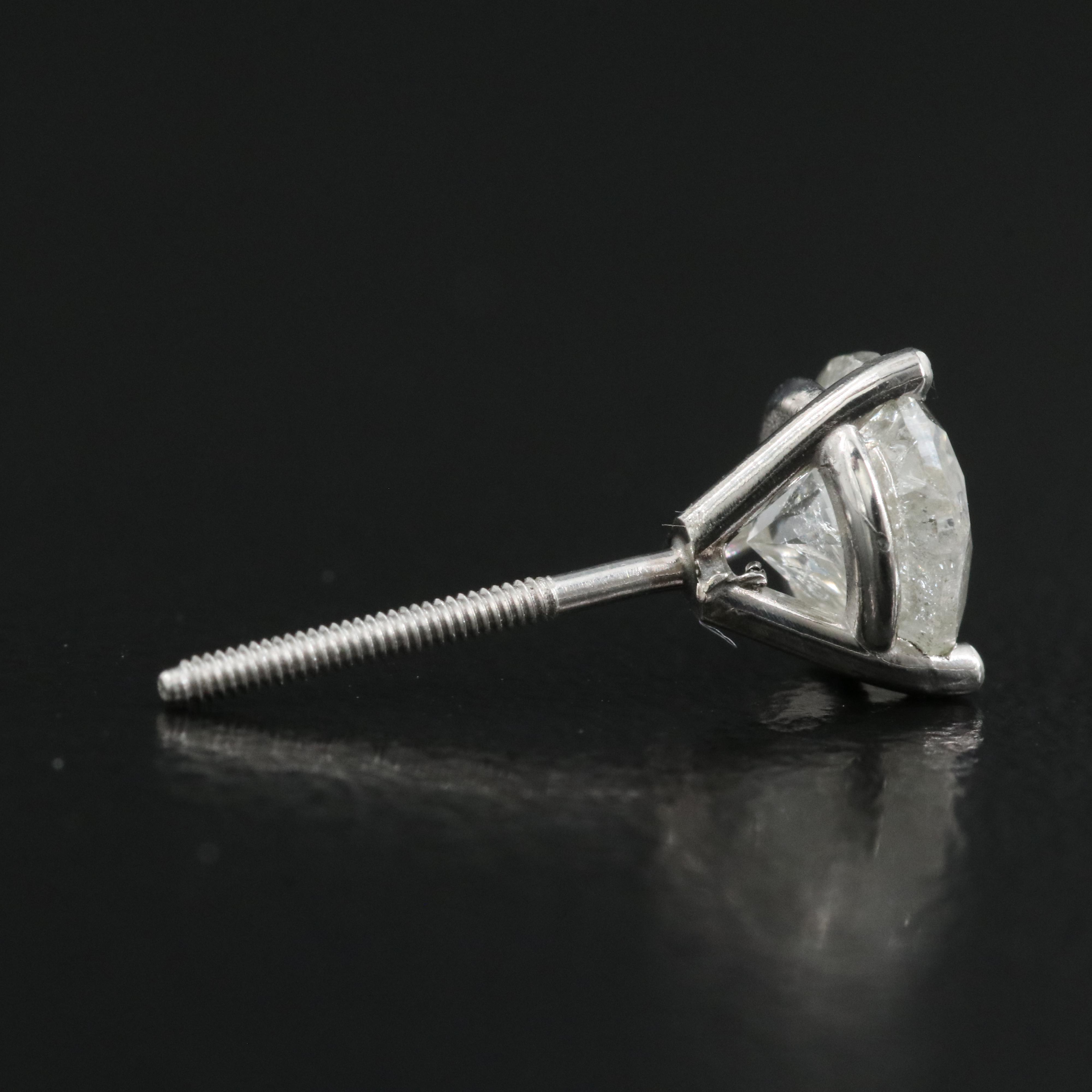 Platinum 1.29 CTW Diamond Stud Earrings