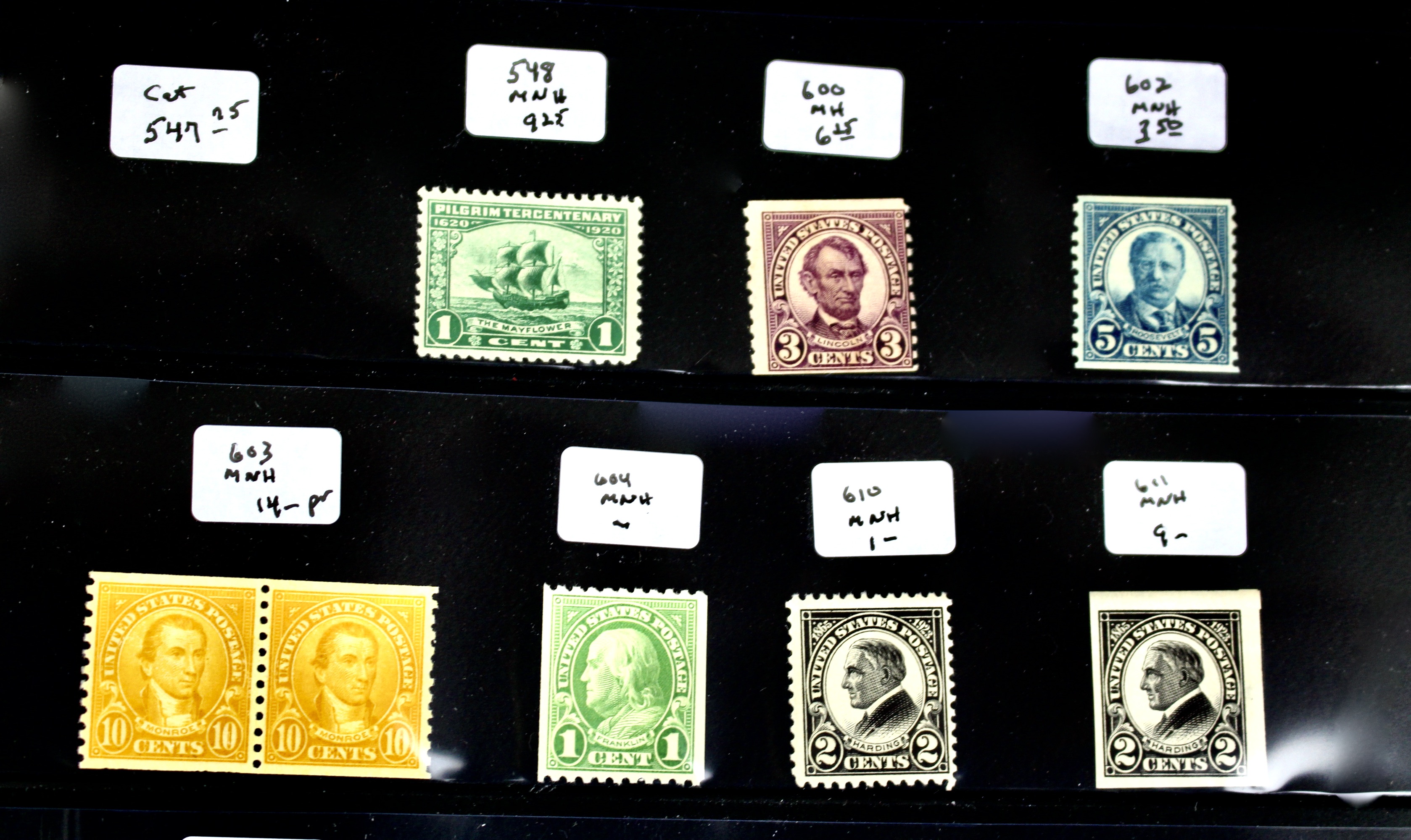 Thirty-One U.S. Mint and MNH Postage Stamps