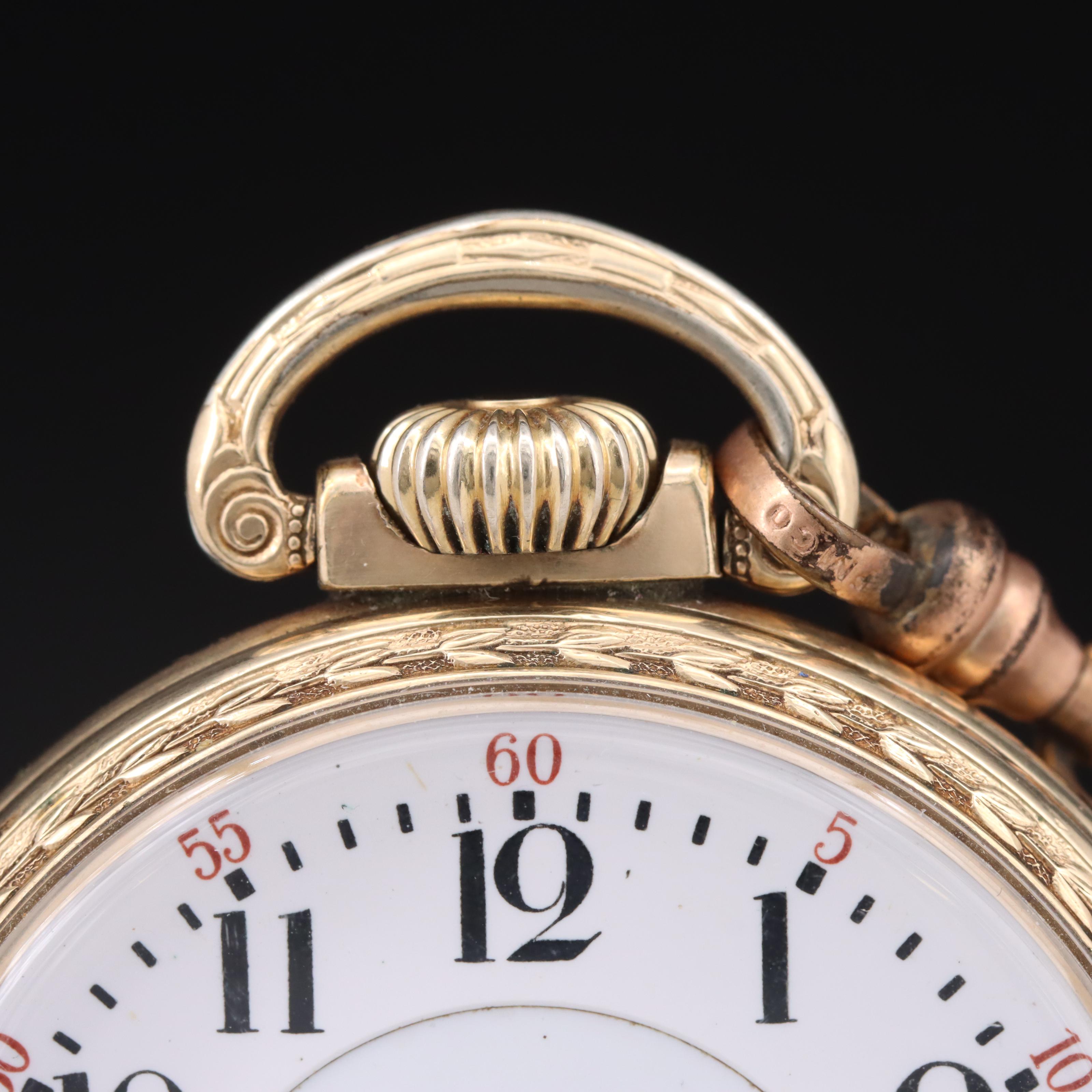1911 Elgin Railroad B.W. Raymond Pocket Watch with Chatelaine