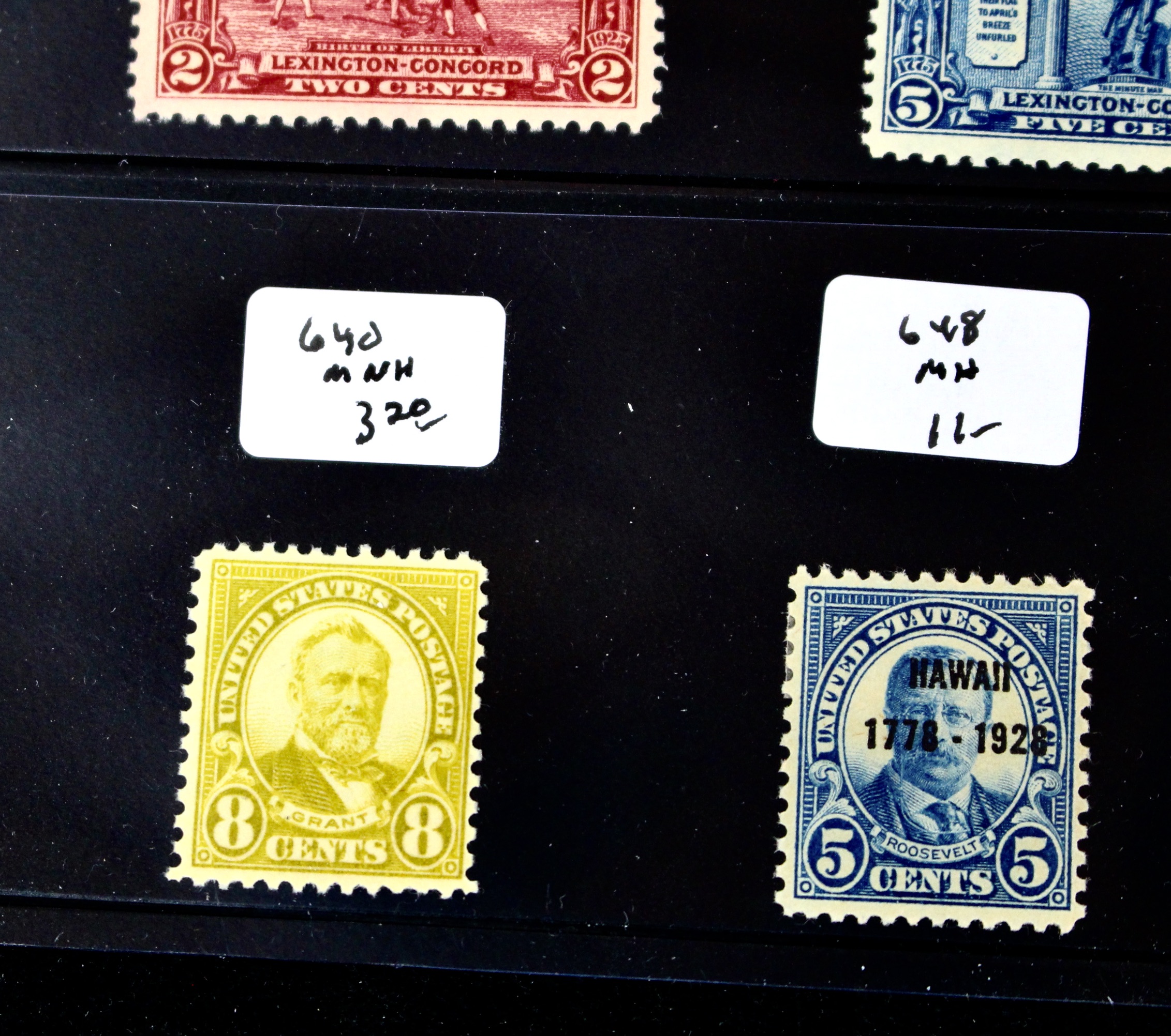 Thirty-One U.S. Mint and MNH Postage Stamps