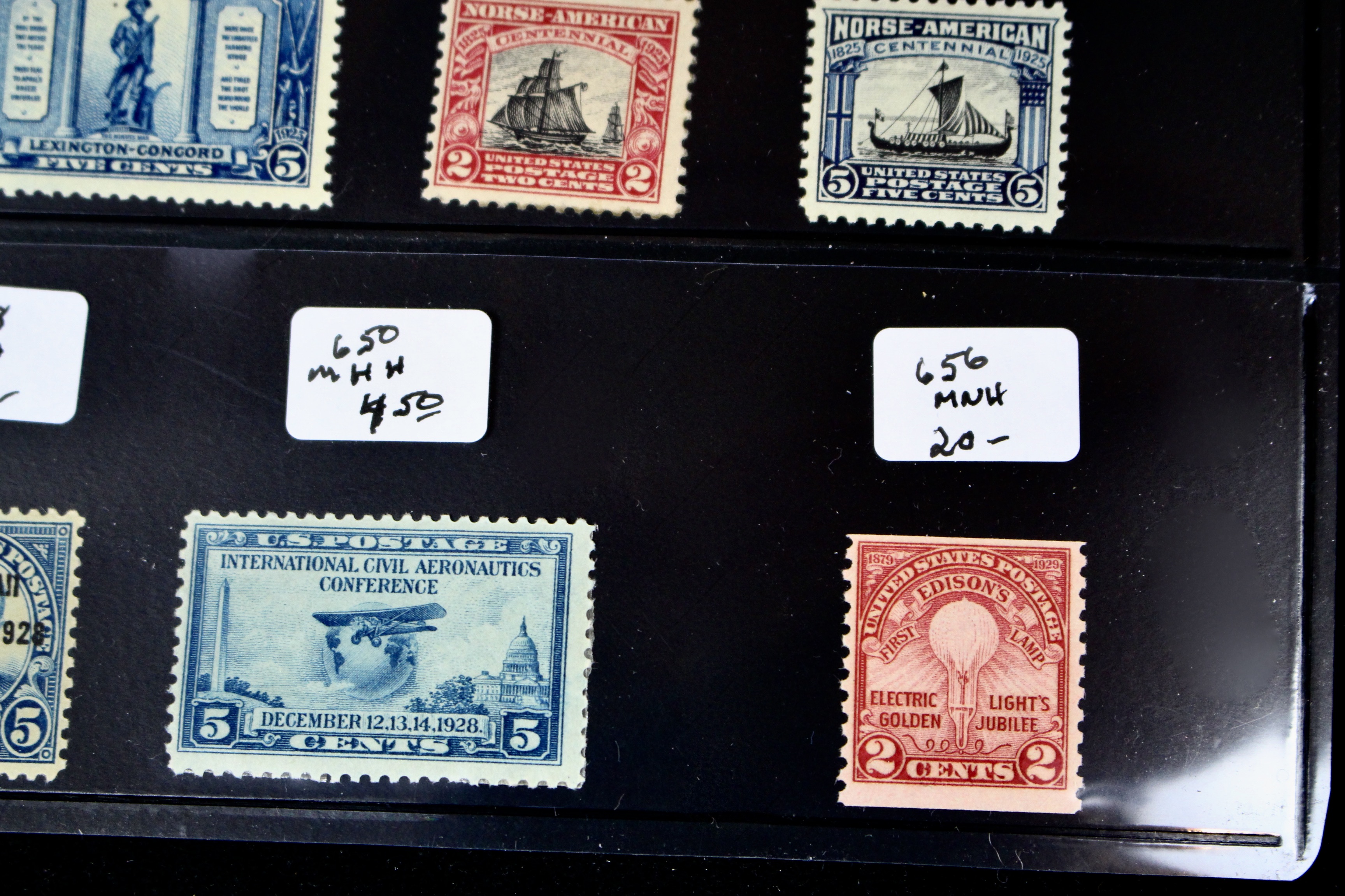 Thirty-One U.S. Mint and MNH Postage Stamps