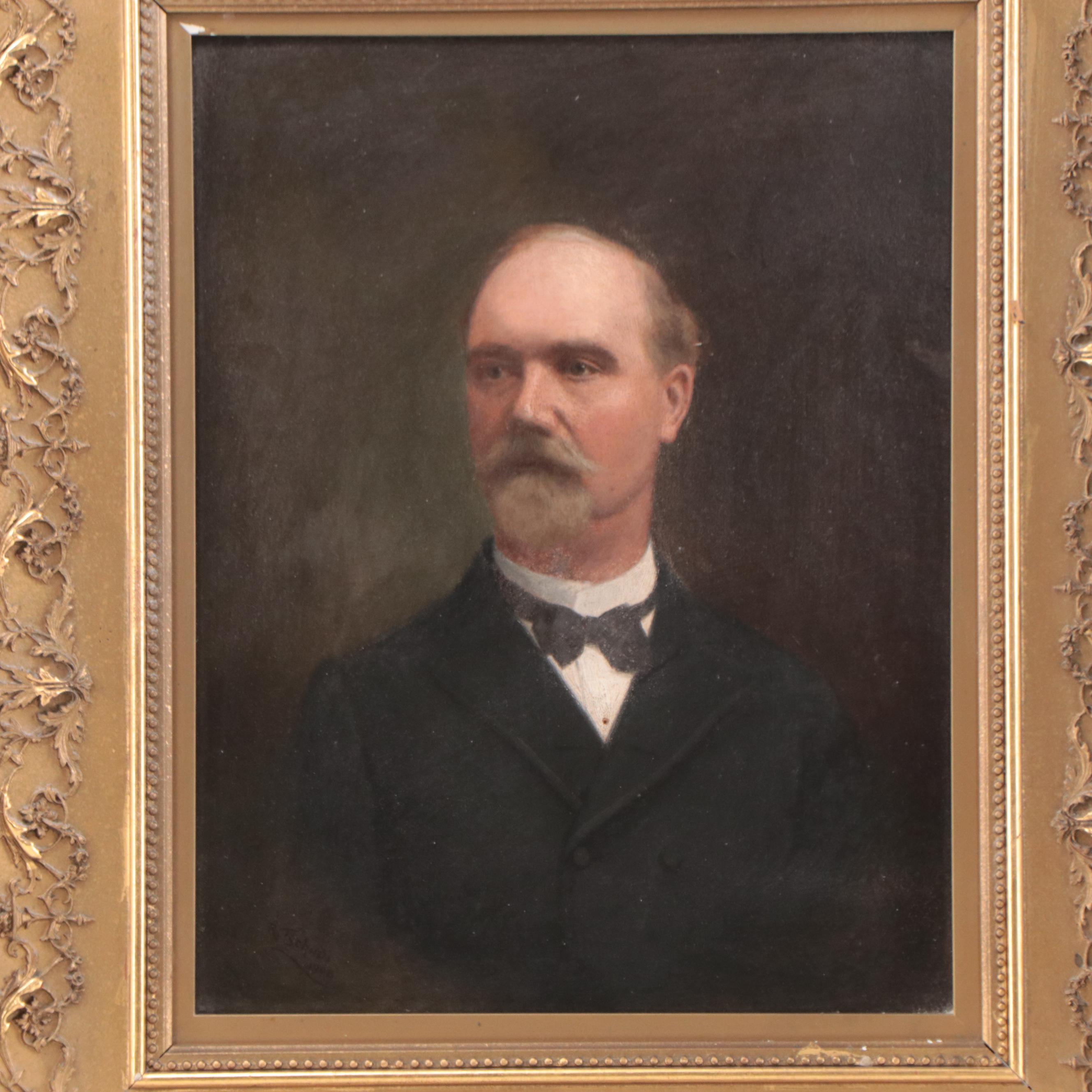 Rudolf Tschudi Portrait Oil Painting of Gentleman, 1908