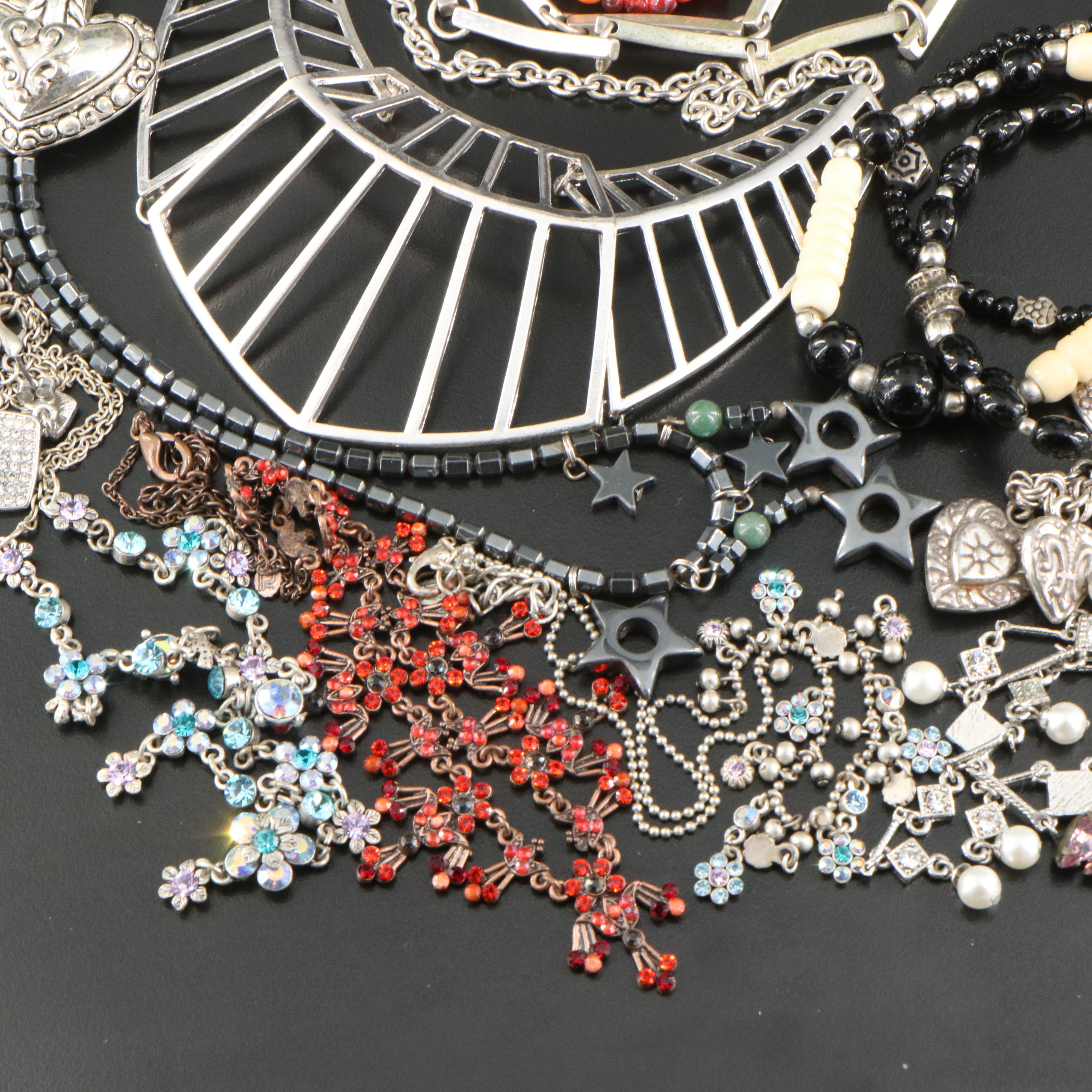 Jewelry Grouping Including Kendra Scott, Bone, Rhinestone and Faux Pearl