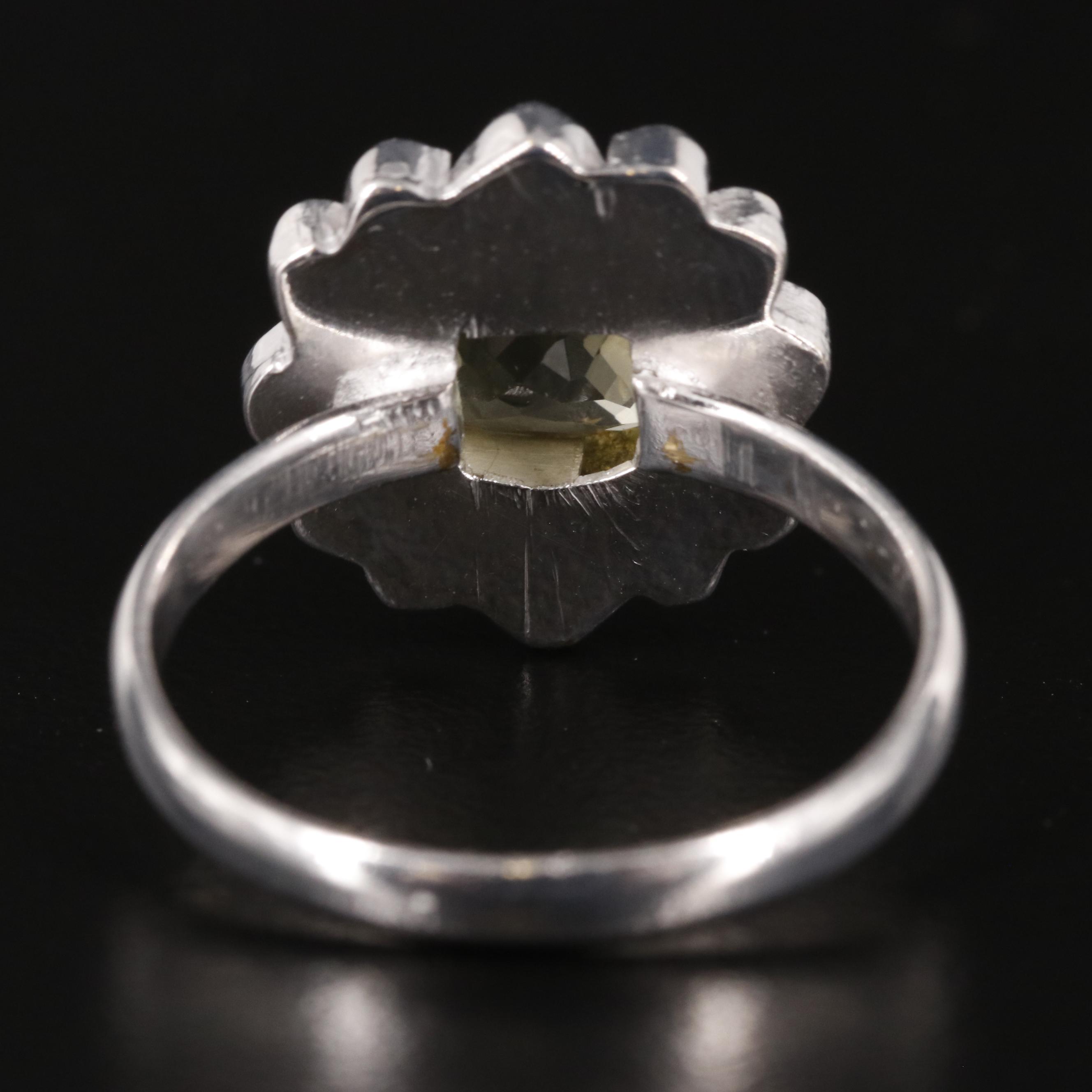Citrine Floral Ring