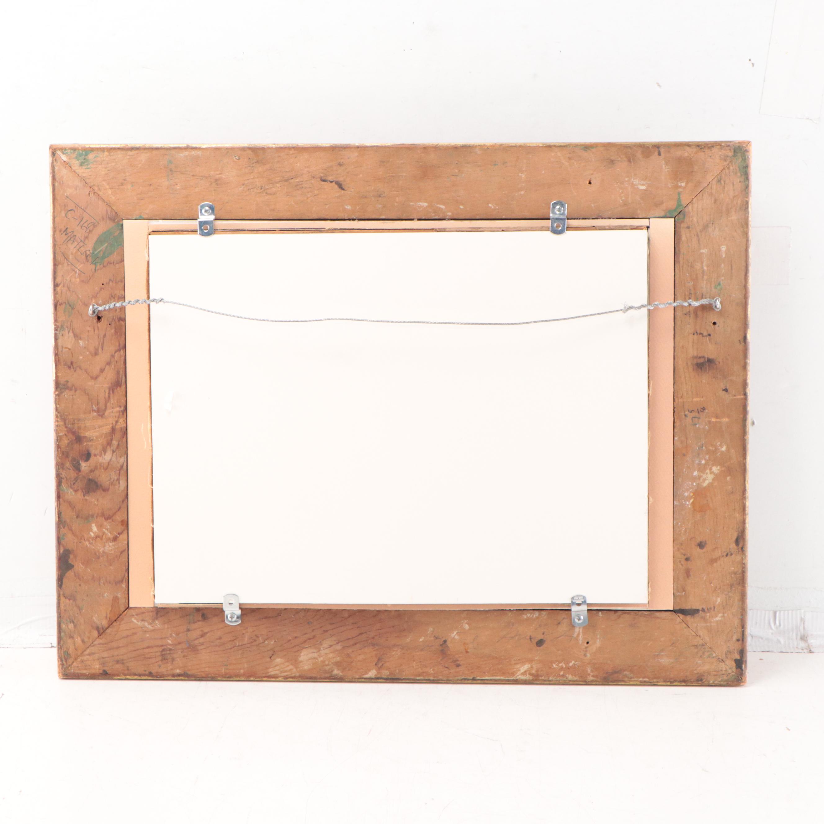 Hudson Mindell Kitchell Woodland Interior Landscape Oil Painting, Circa 1913