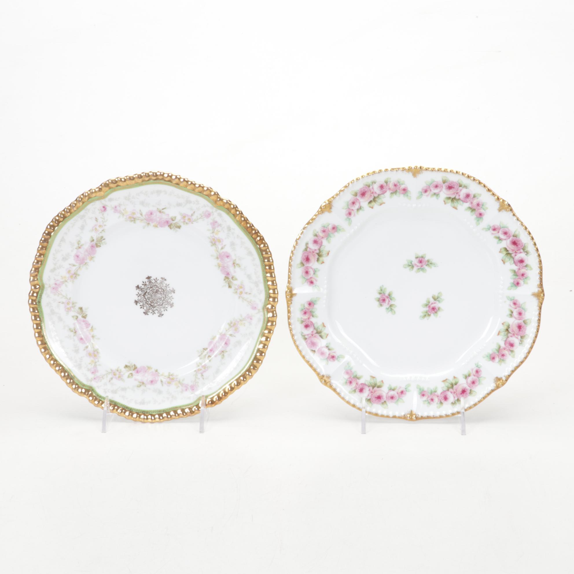 Schumann Compote with Limoges and Other European Porcelain Tableware and Boxes