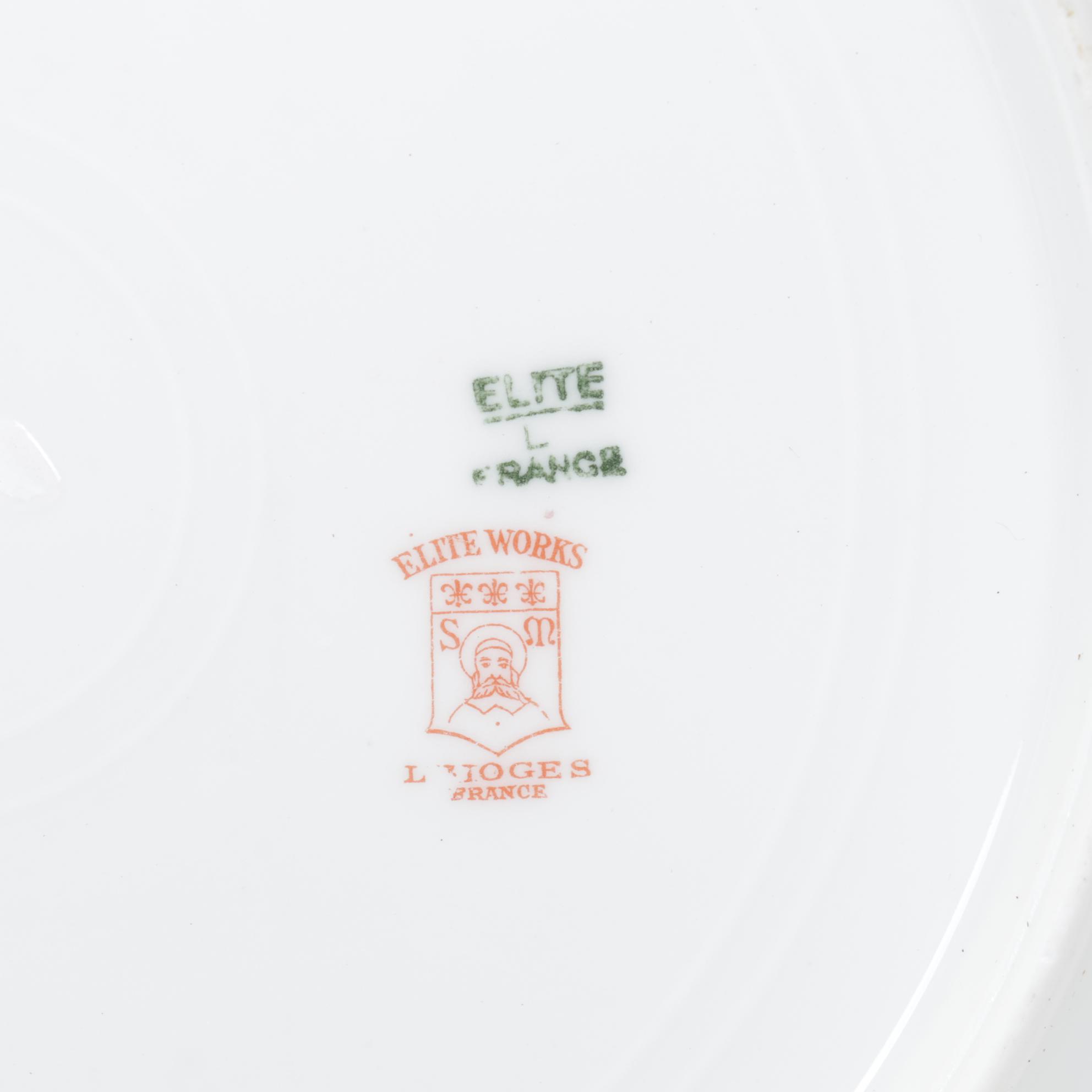 Schumann Compote with Limoges and Other European Porcelain Tableware and Boxes