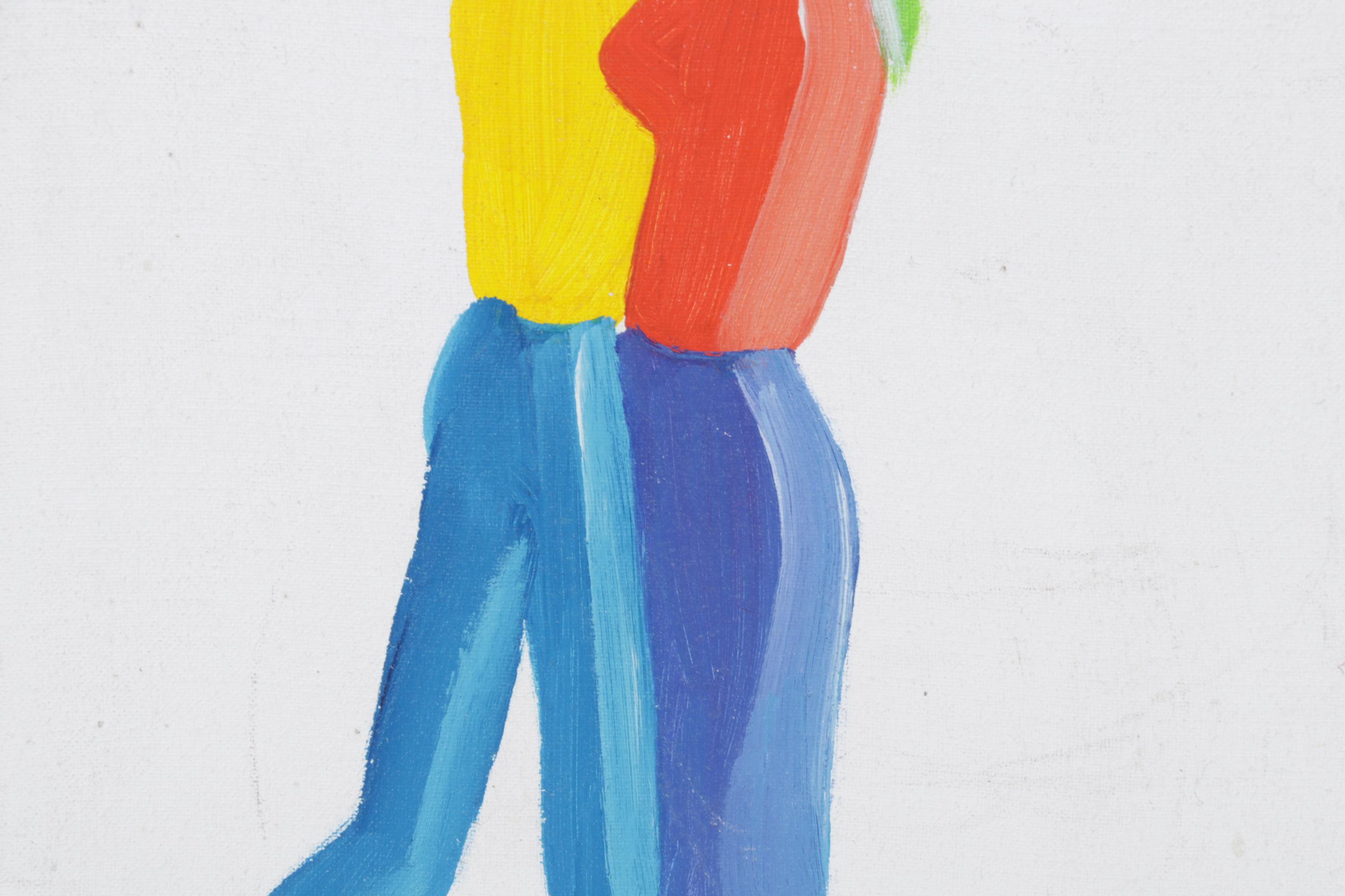 Headley Thompson Jamaican Folk Art Acrylic Painting, 1988