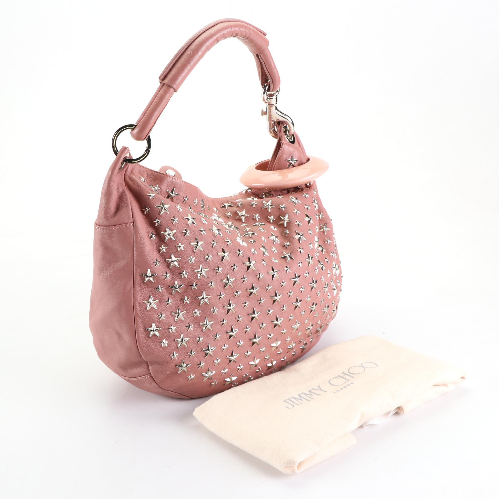 Jimmy Choo Star Studded Leather Hobo Bag