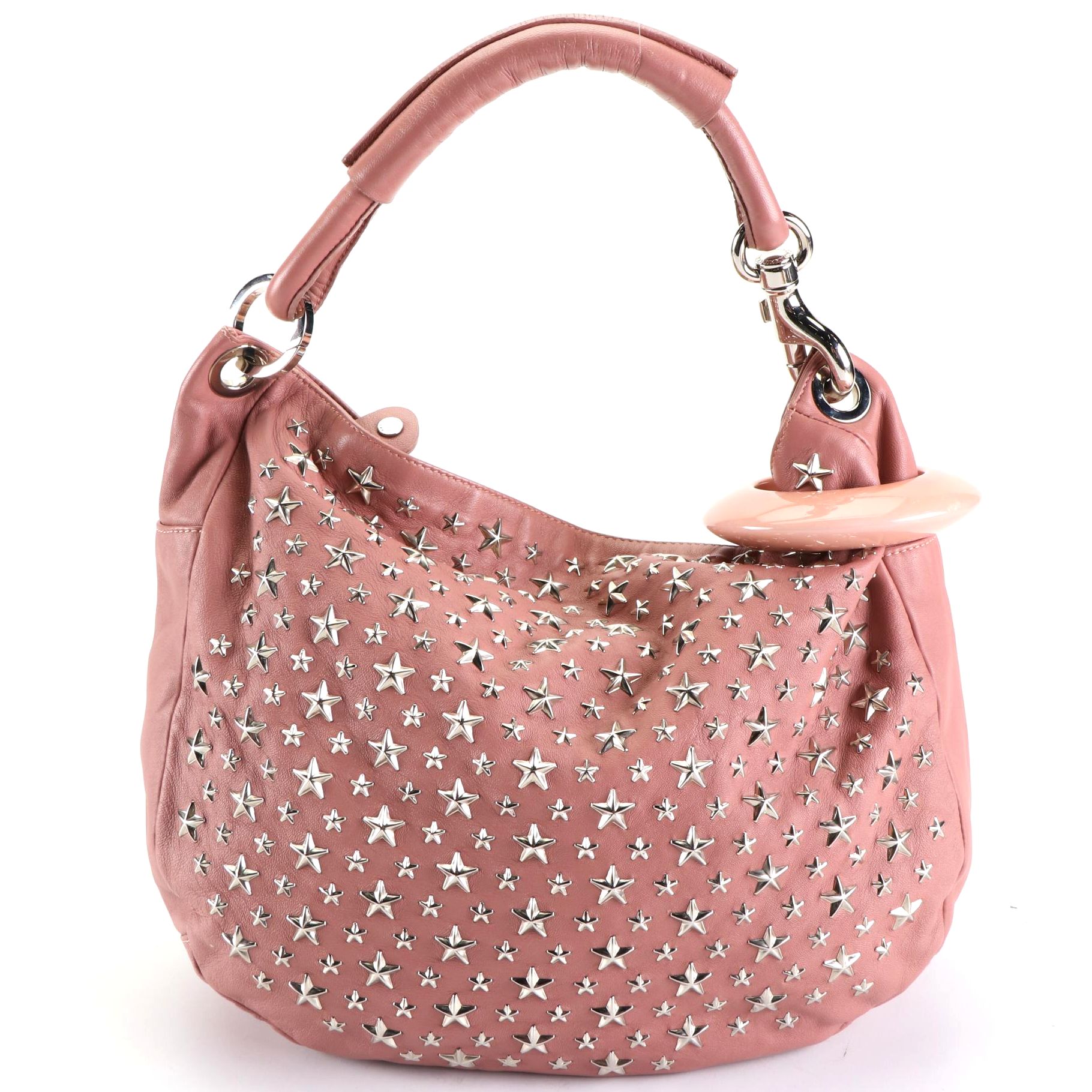 Jimmy Choo Star Studded Leather Hobo Bag