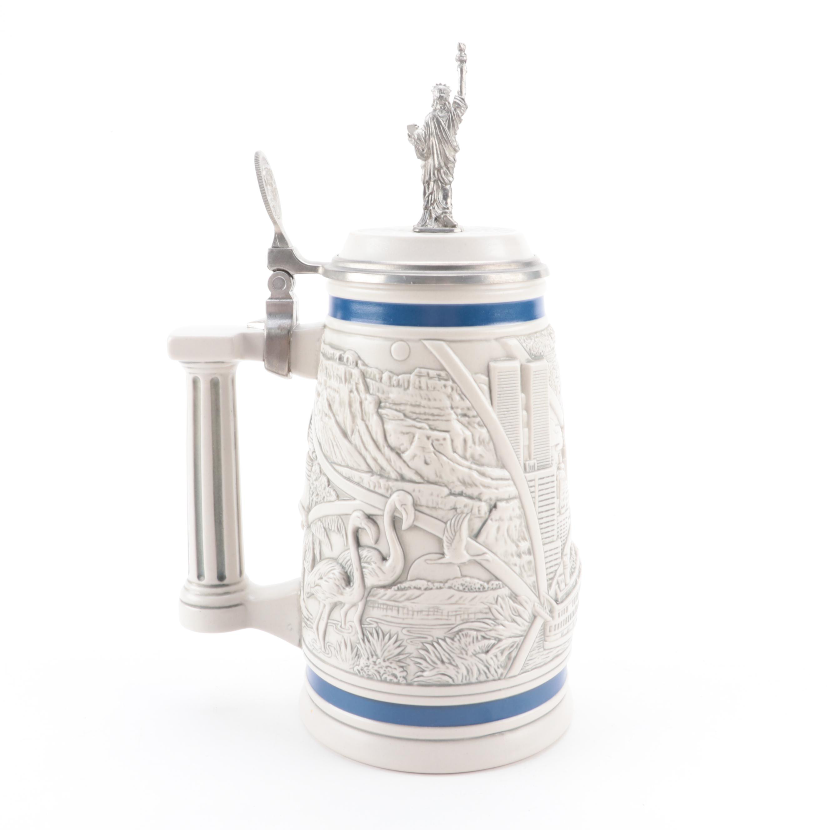 Ceramarte for Avon "America the Beautiful" Ceramic Beer Stein