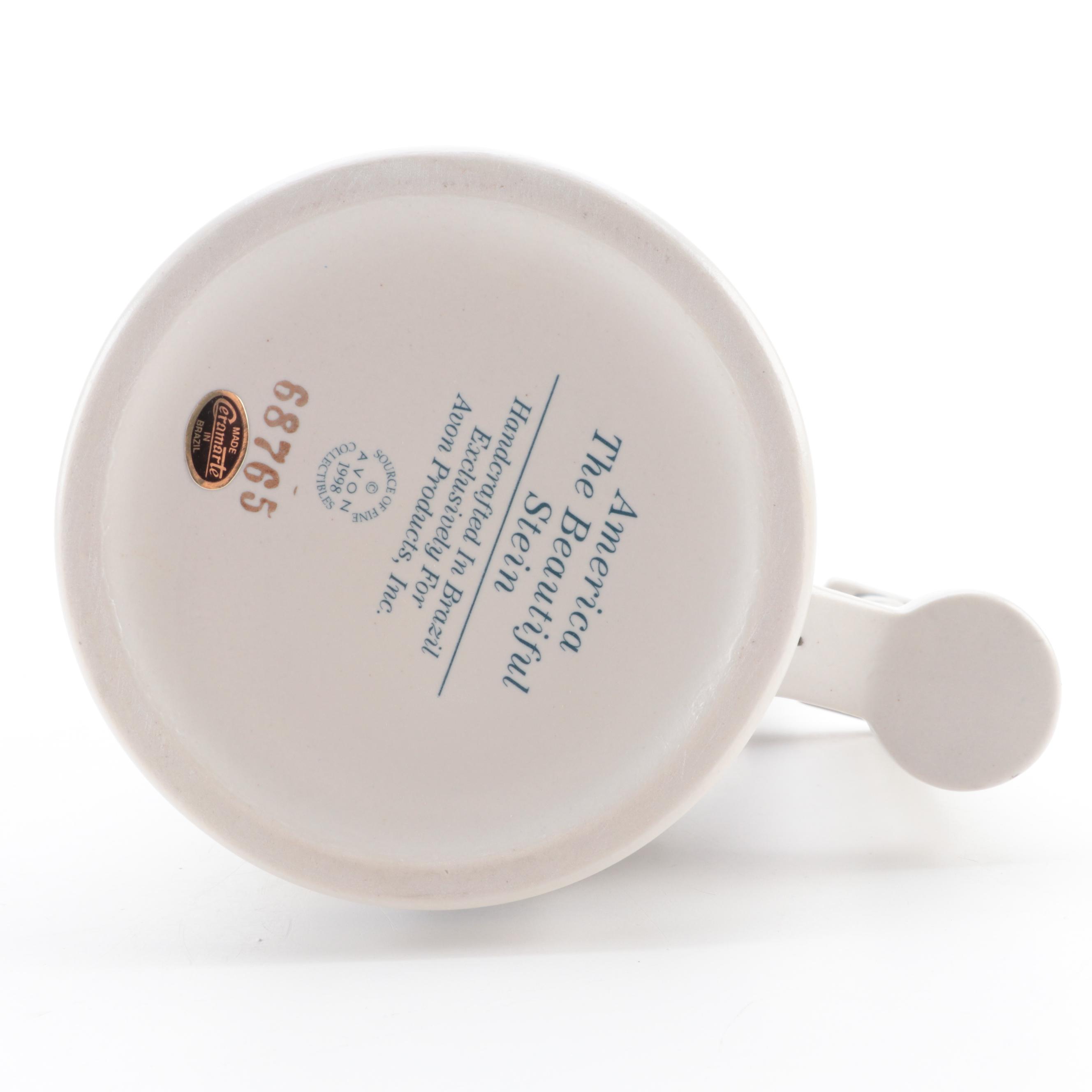 Ceramarte for Avon "America the Beautiful" Ceramic Beer Stein