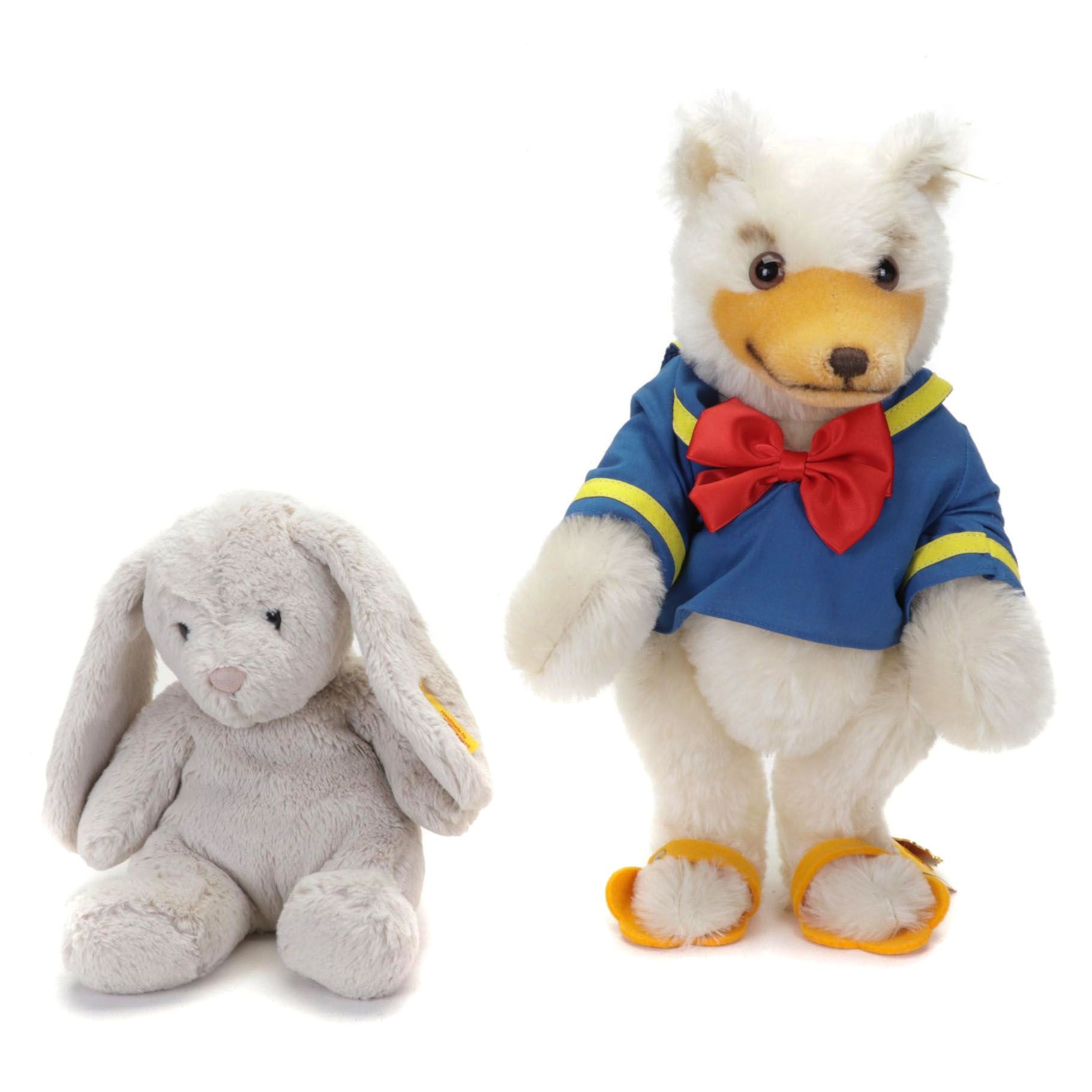 Steiff "Teddy Donald" and Bunny Rabbit Stuffed Animals