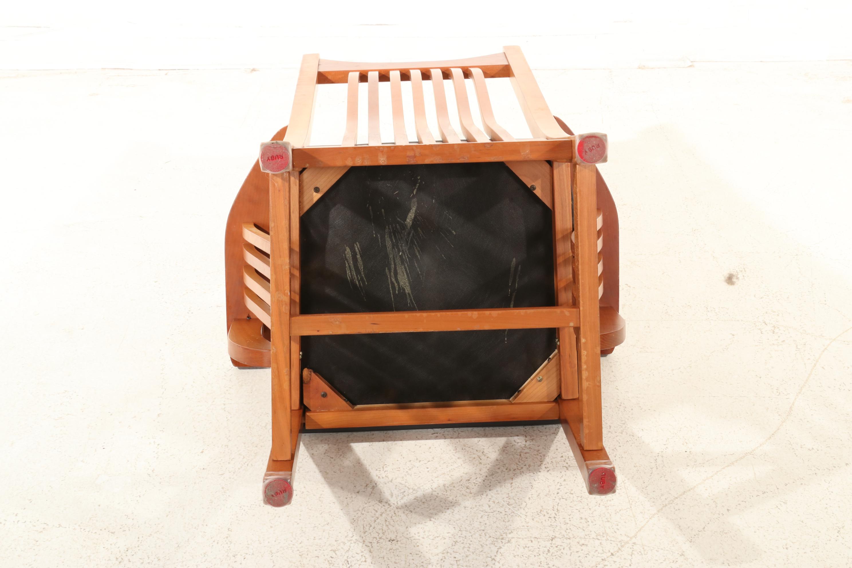 Pair of Mission Style Cherrywood Armchairs