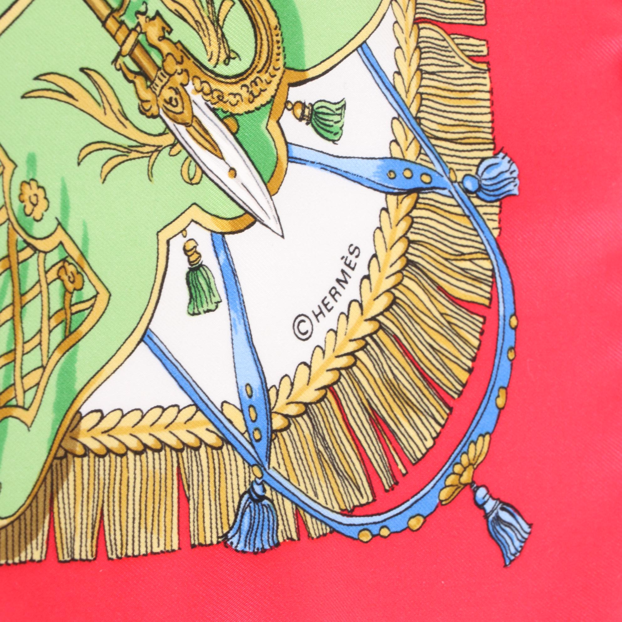 Hermès "Caparacons de la France et de L'Inde" Silk Twill Scarf 90