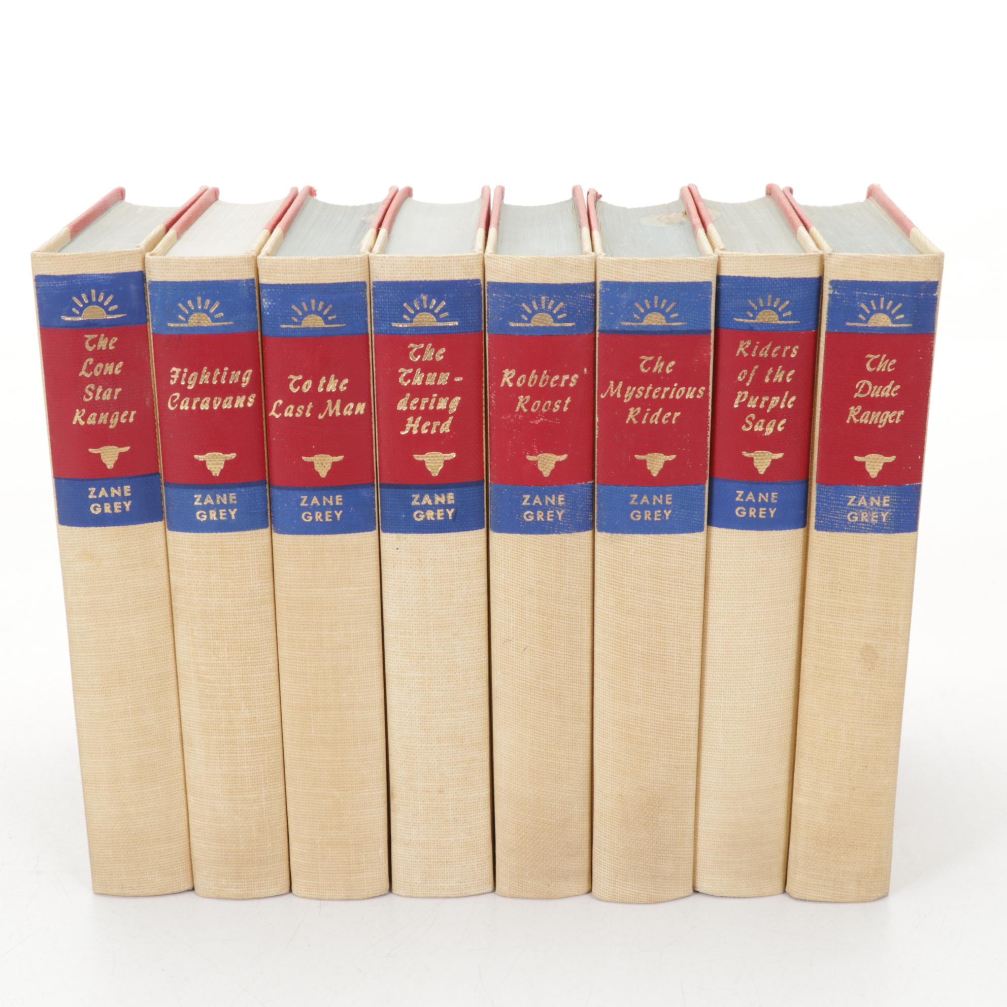 "Riders of the Purple Sage" and More Books by Zane Grey, Mid-20th Century