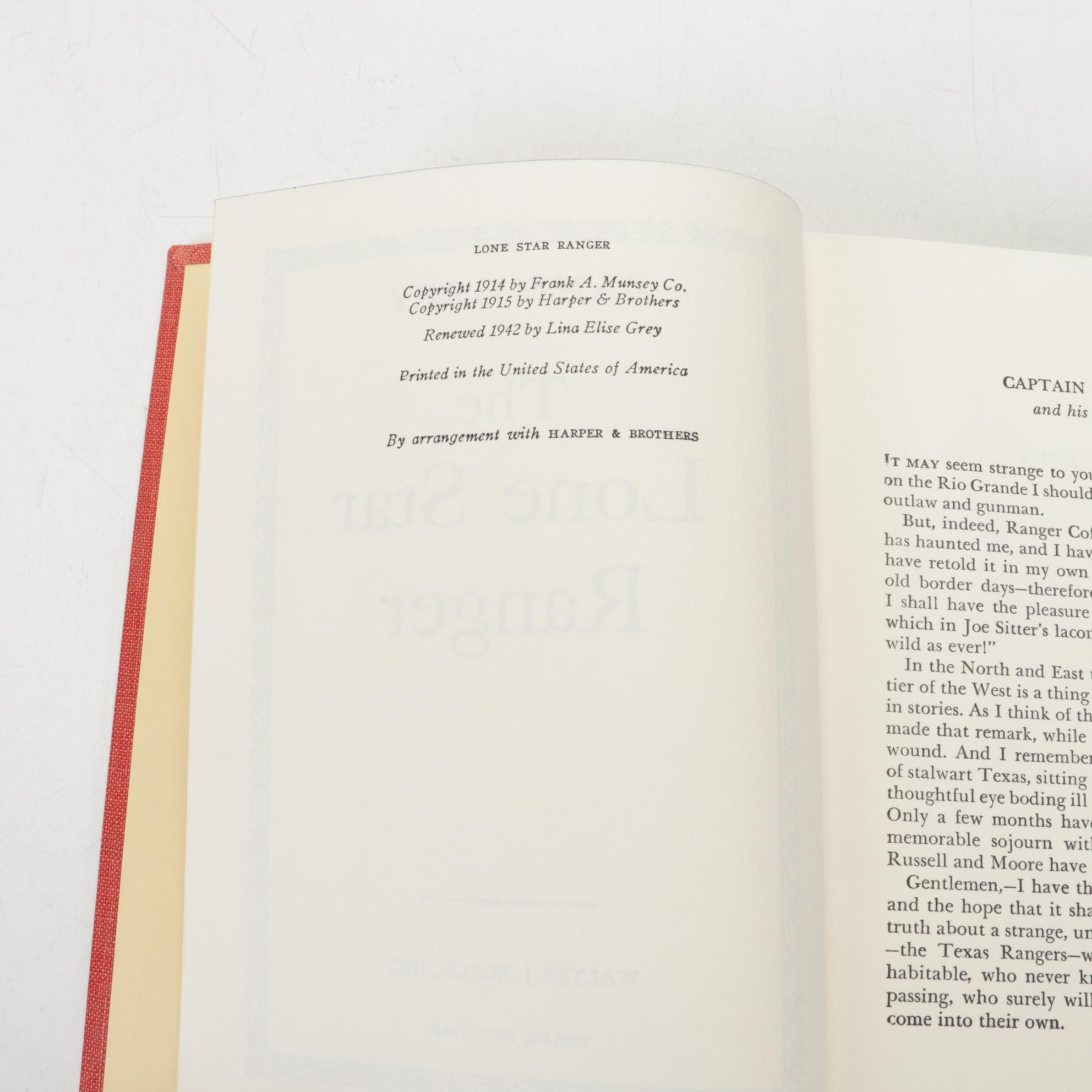 "Riders of the Purple Sage" and More Books by Zane Grey, Mid-20th Century