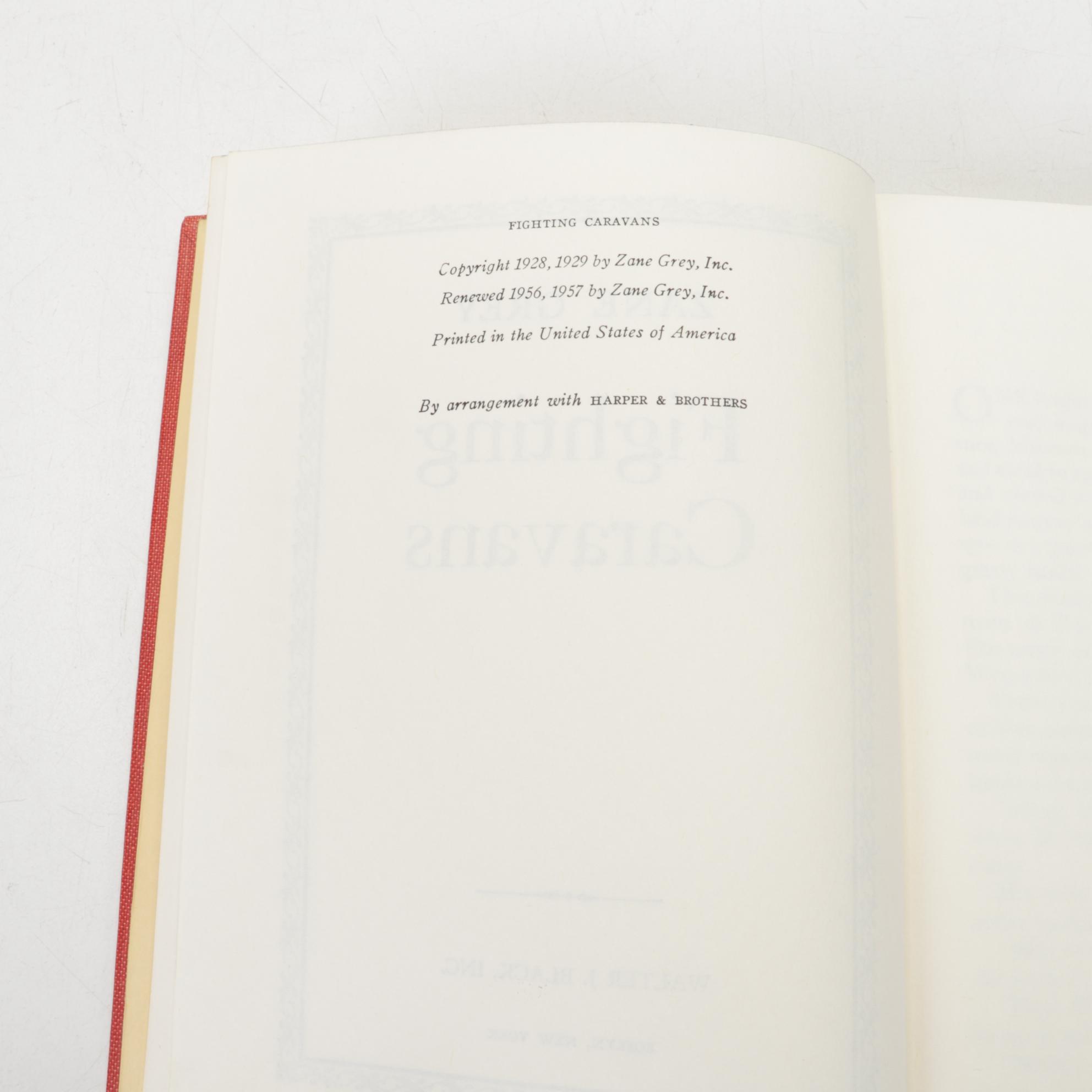 "Riders of the Purple Sage" and More Books by Zane Grey, Mid-20th Century