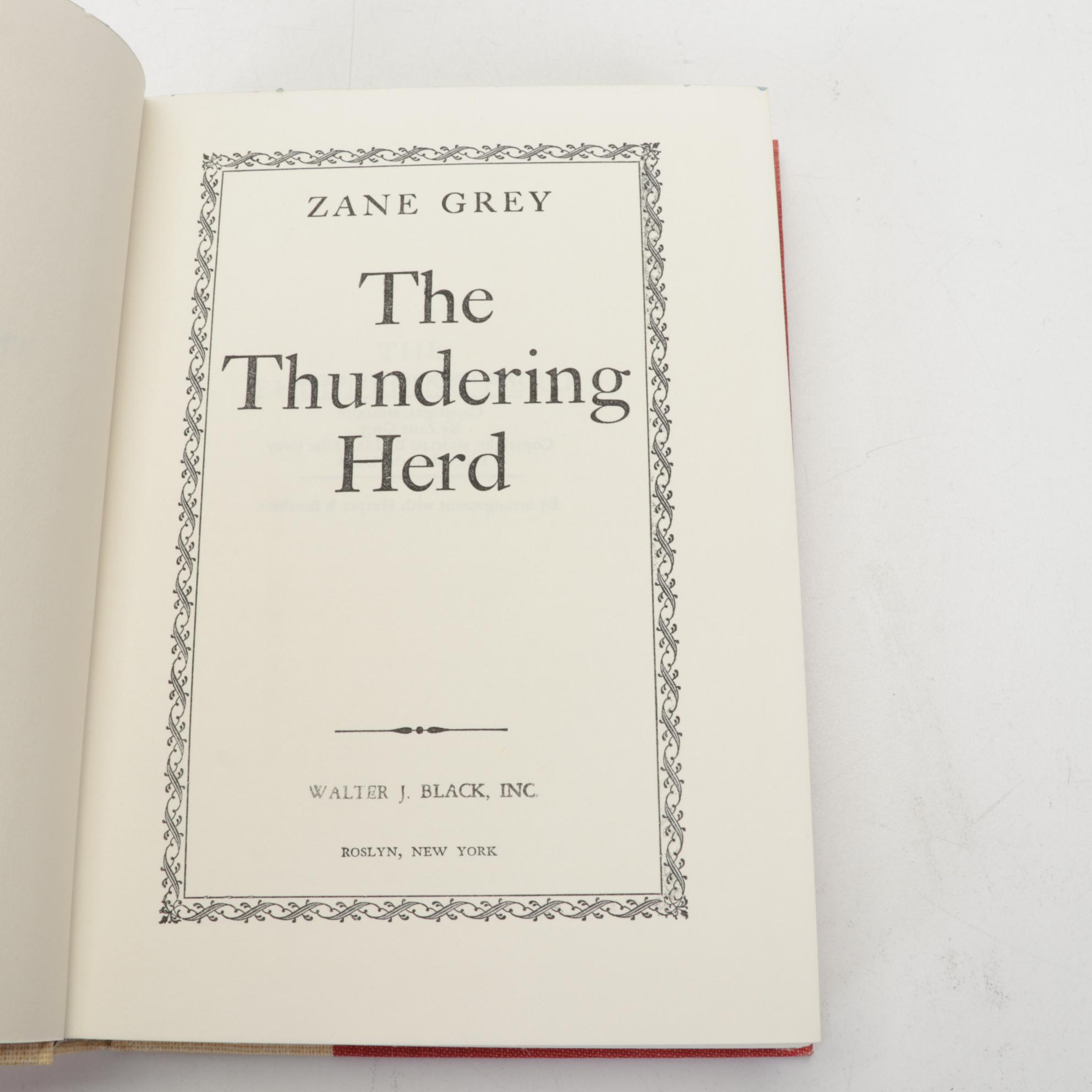 "Riders of the Purple Sage" and More Books by Zane Grey, Mid-20th Century