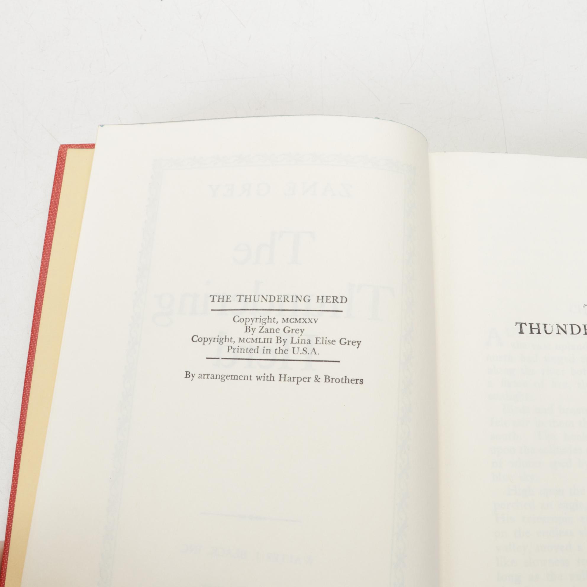 "Riders of the Purple Sage" and More Books by Zane Grey, Mid-20th Century