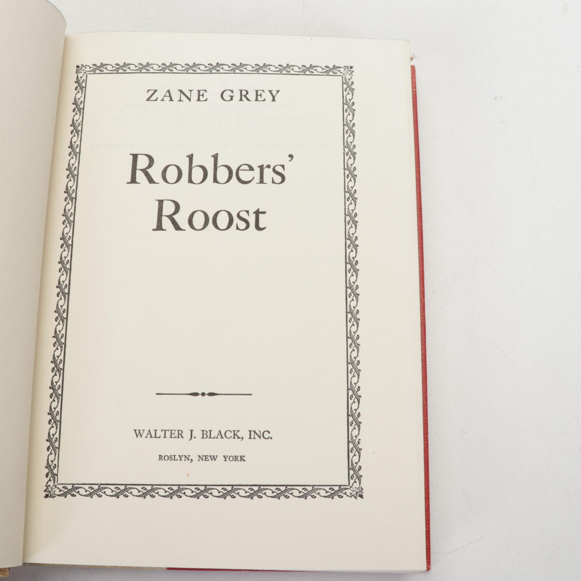 "Riders of the Purple Sage" and More Books by Zane Grey, Mid-20th Century