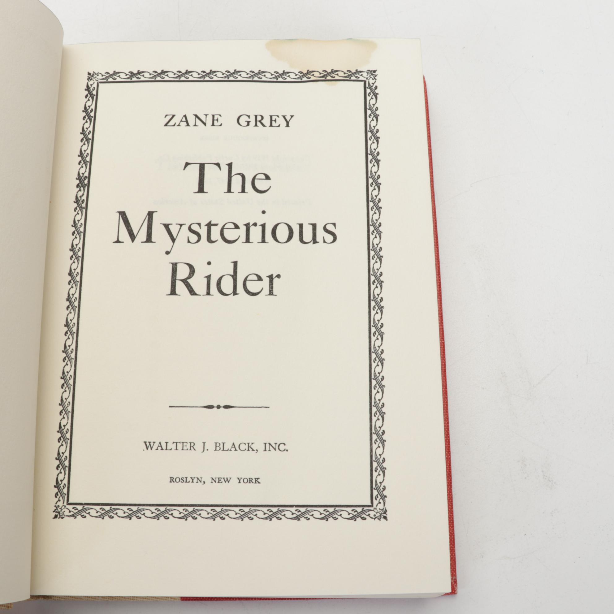 "Riders of the Purple Sage" and More Books by Zane Grey, Mid-20th Century
