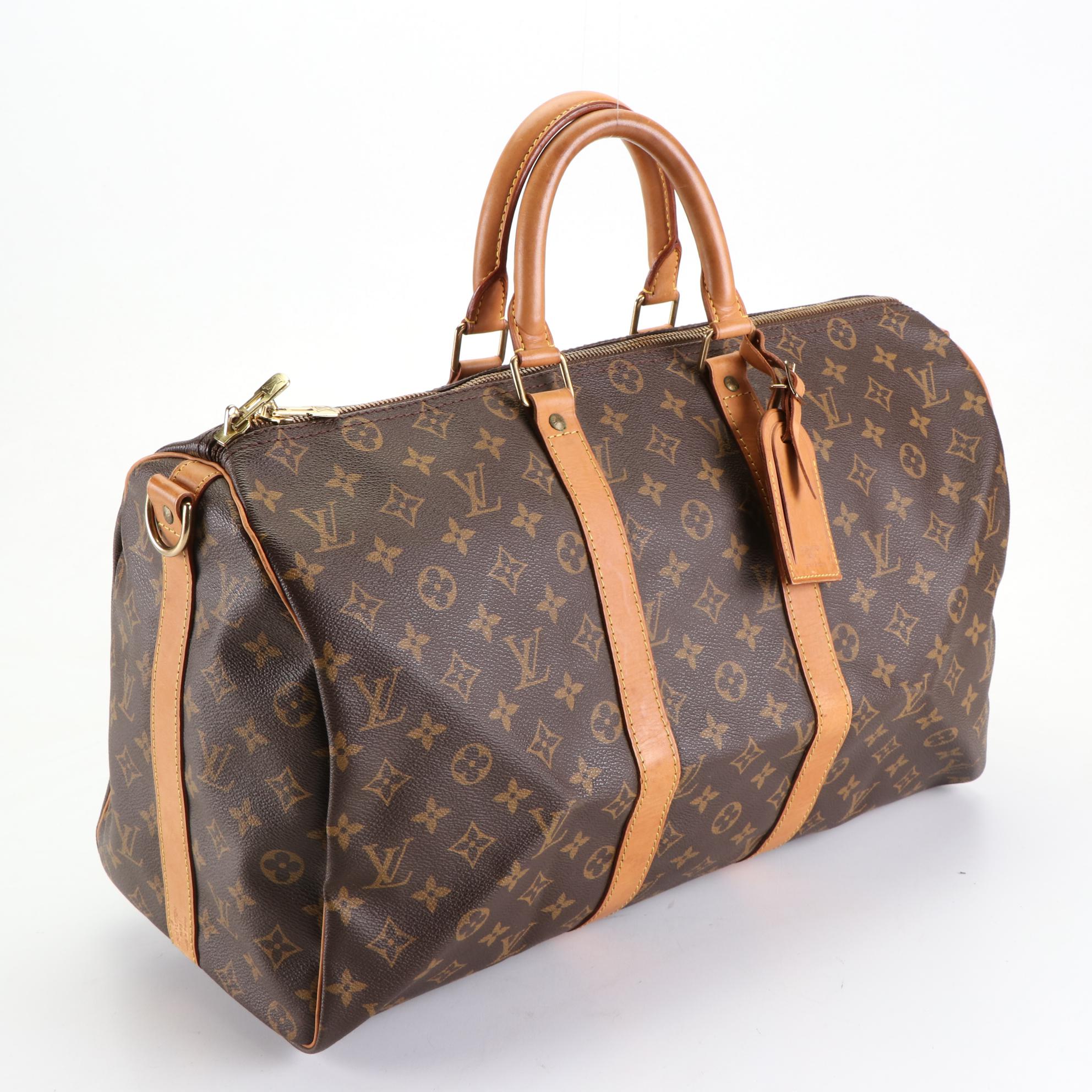 Louis Vuitton Keepall 45 Bandouliére in Monogram Canvas and Vachetta Leather