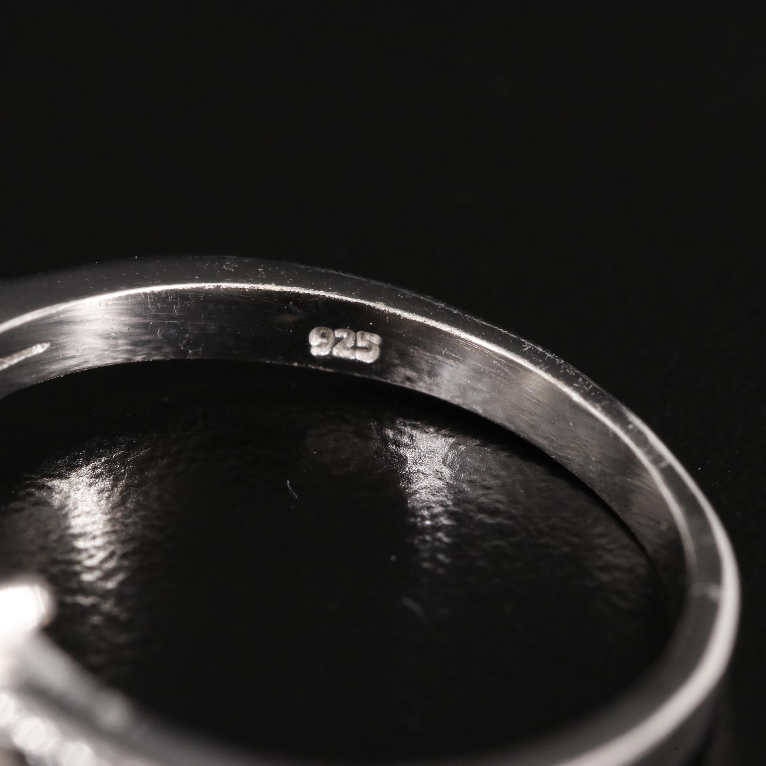 Sterling Smoky Quartz and Diamond Ring