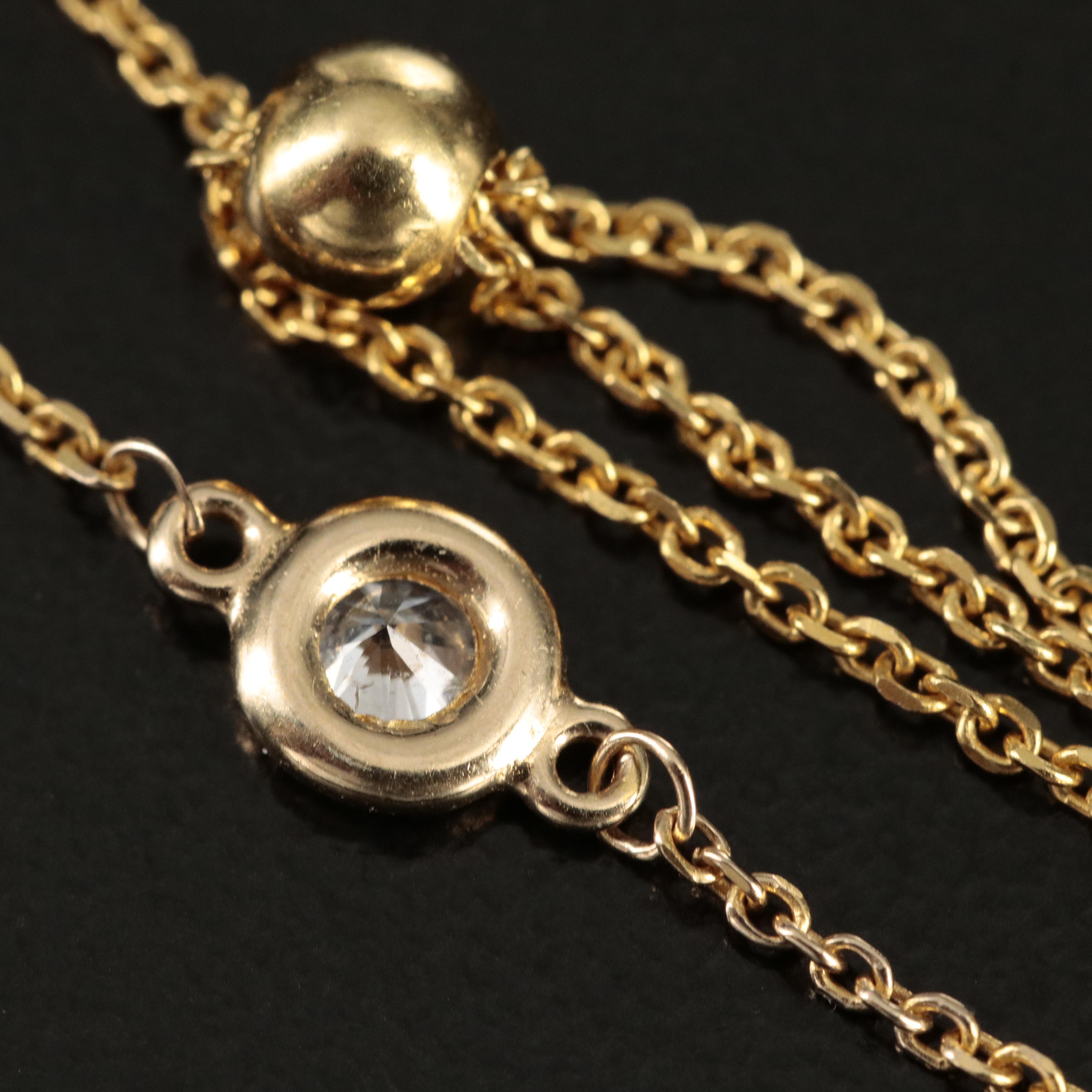 EFFY 14K 0.15 CT Diamond Solitaire Bolo Bracelet