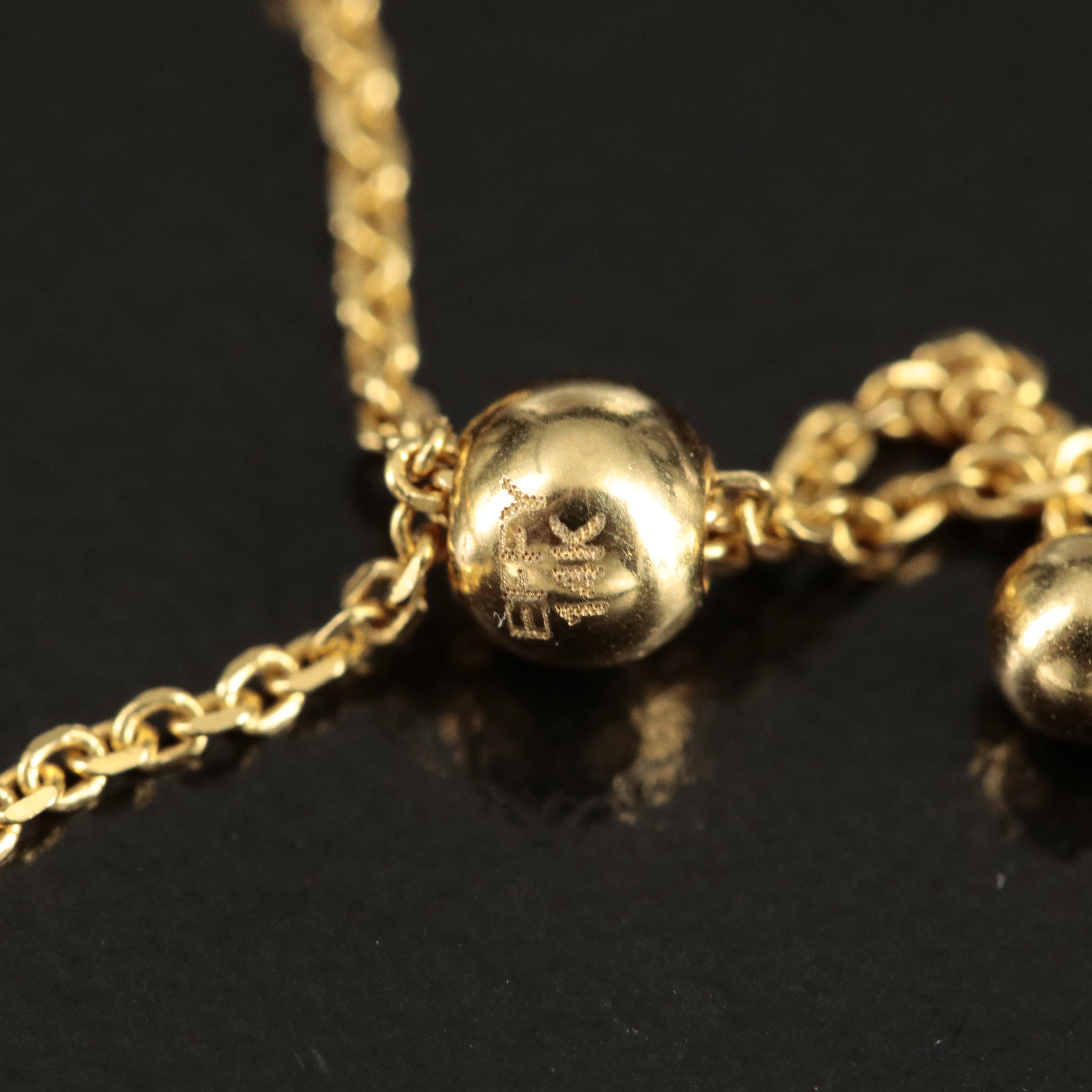 EFFY 14K 0.15 CT Diamond Solitaire Bolo Bracelet