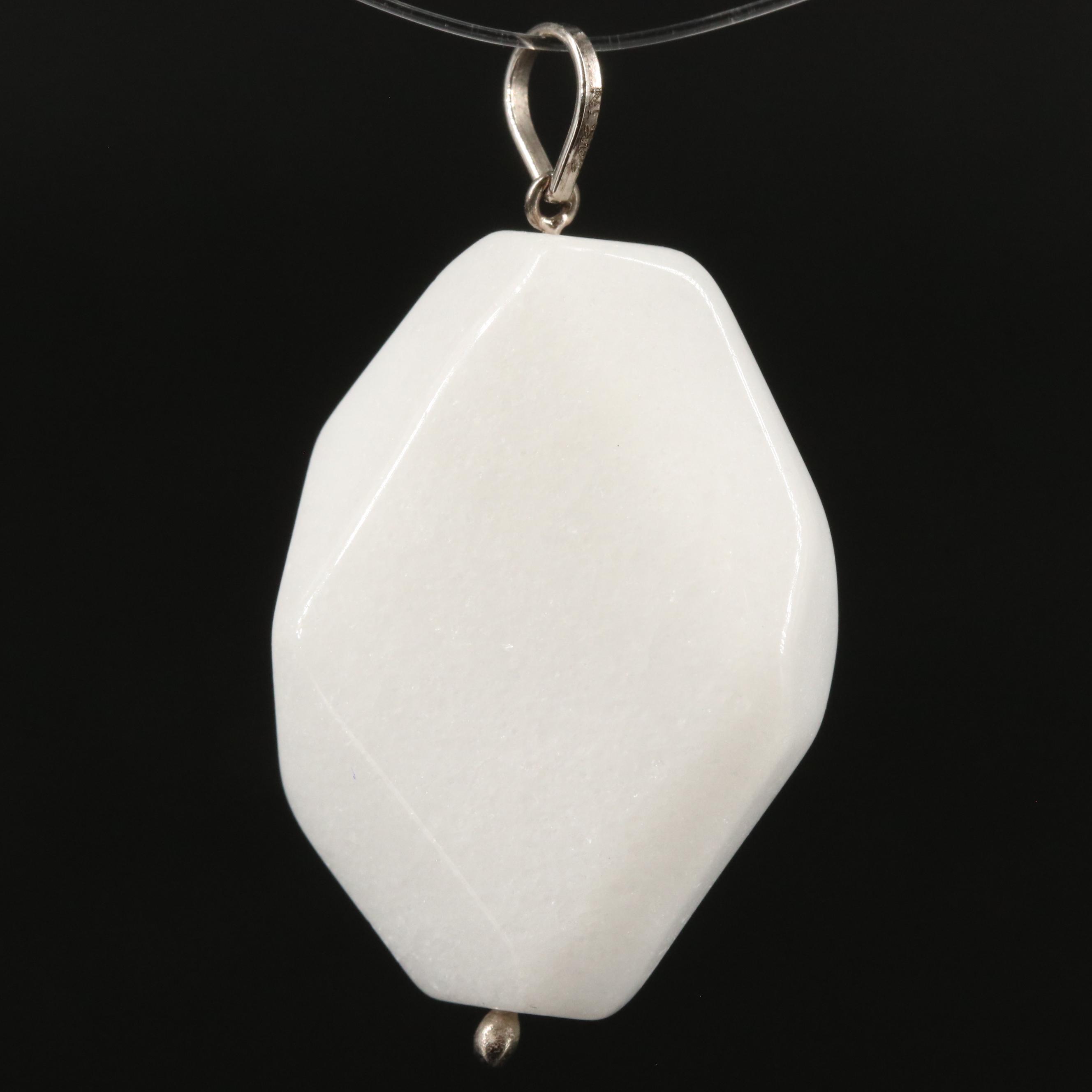 14K Quartzite Pendant