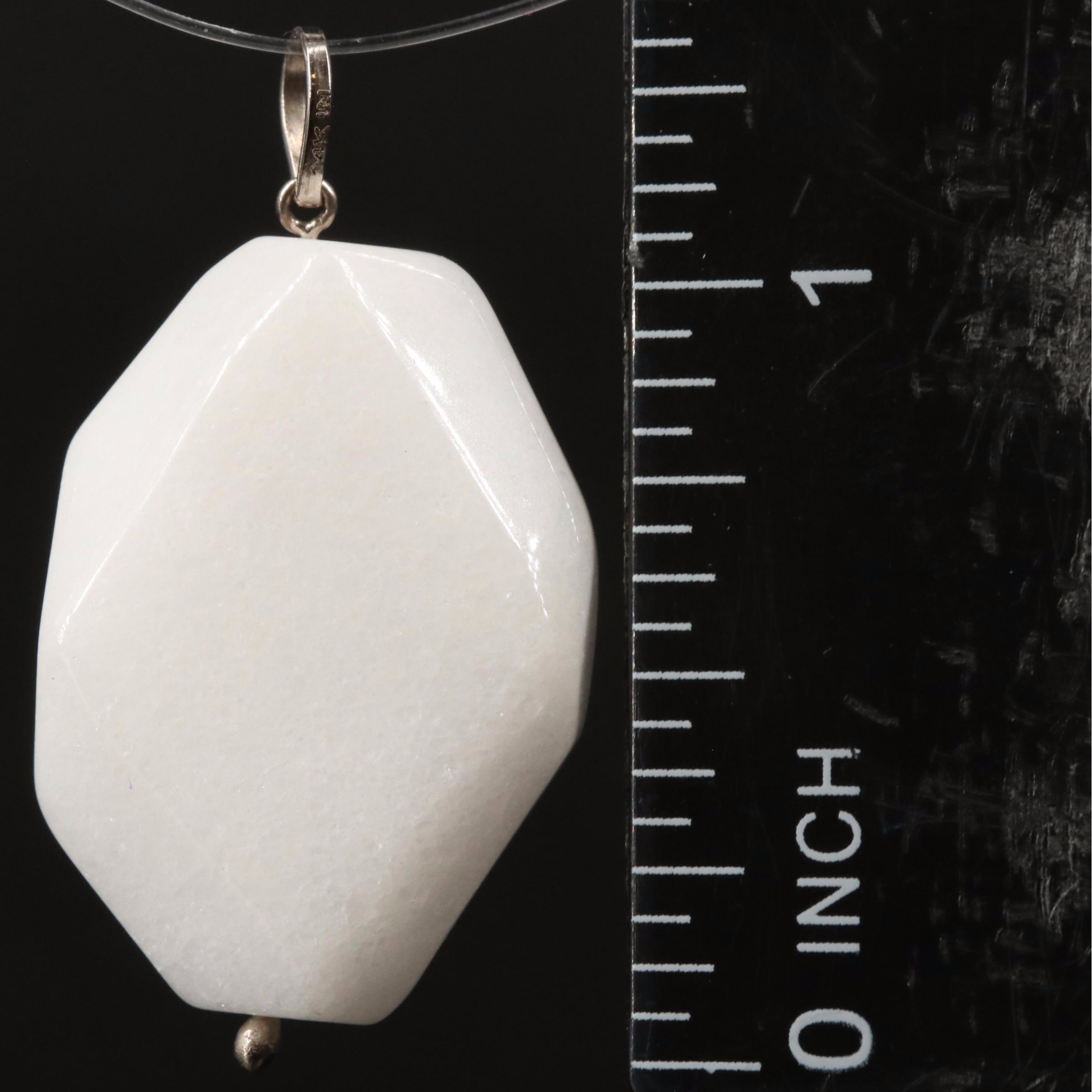 14K Quartzite Pendant