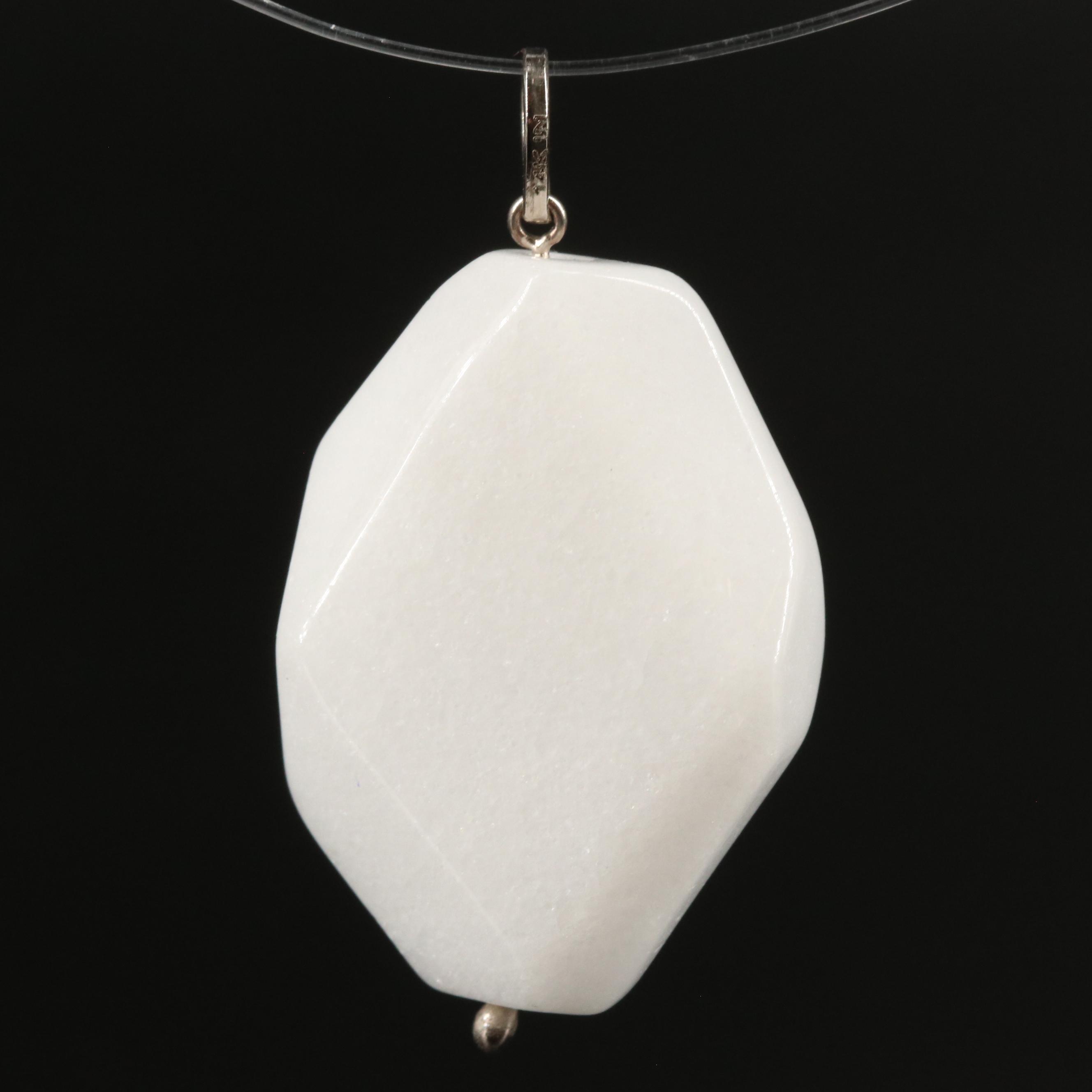 14K Quartzite Pendant