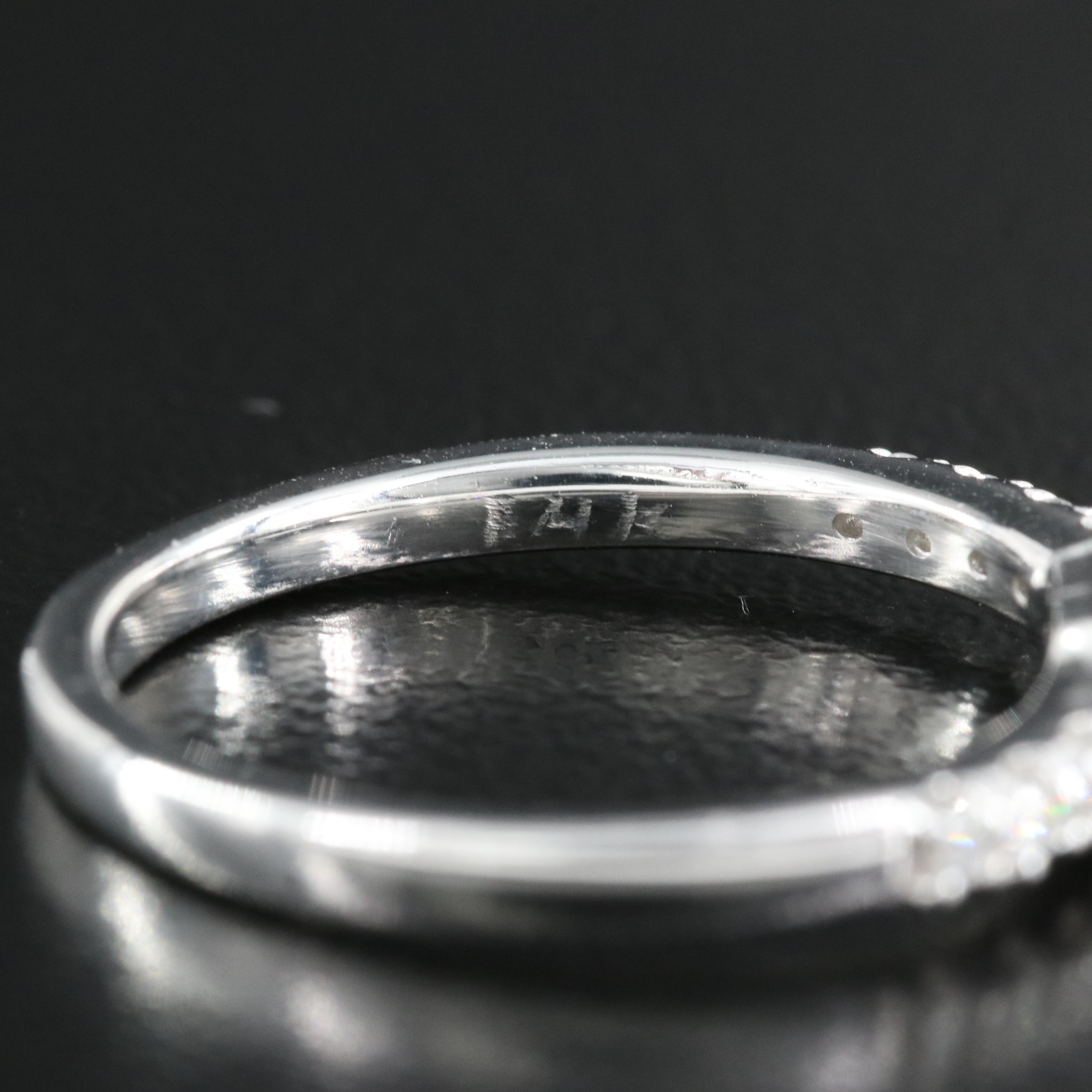 14K Sapphire and Lab Grown Diamond Ring