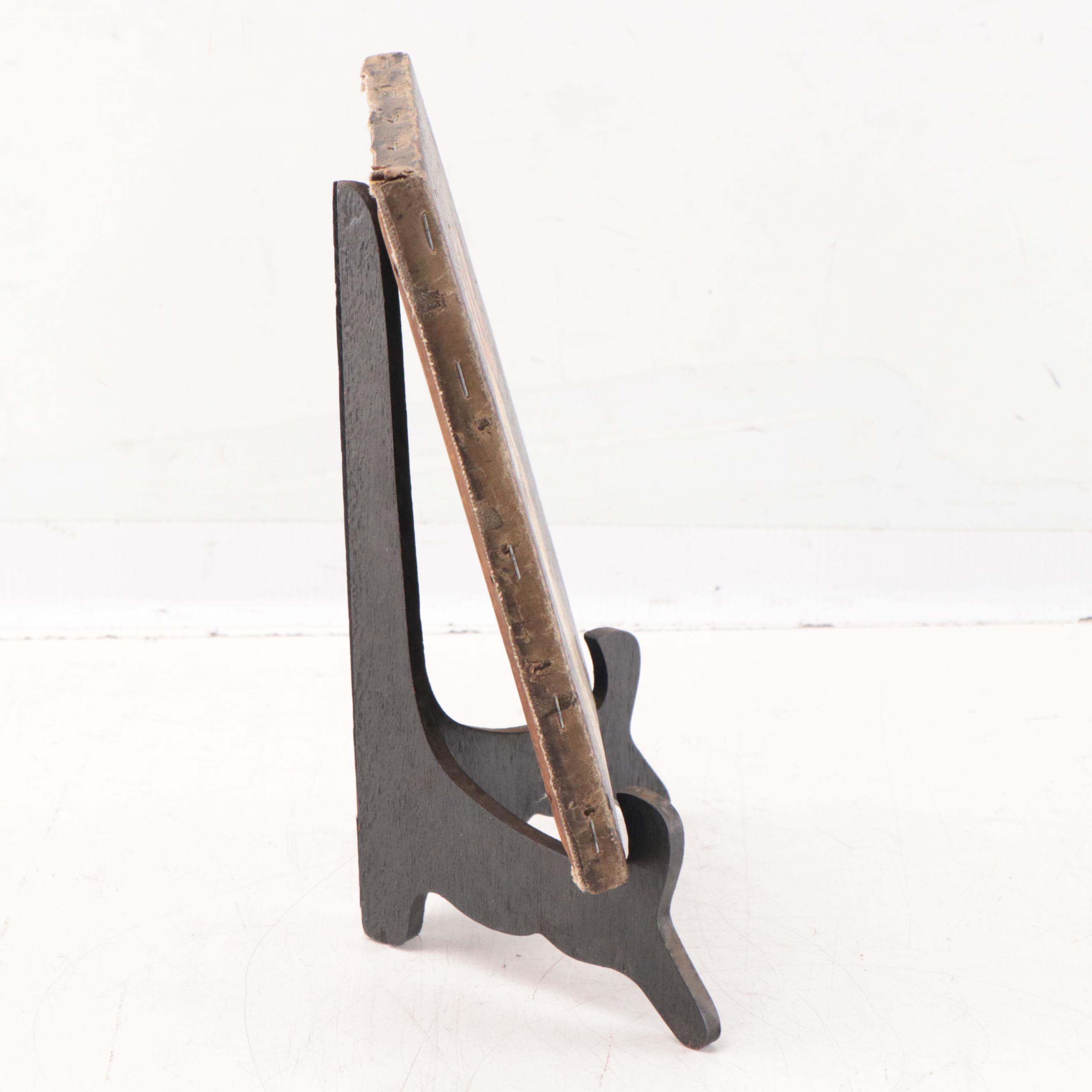 Victorian Oil Painting of Young Woman Readying for Marriage, Mid-19th Century