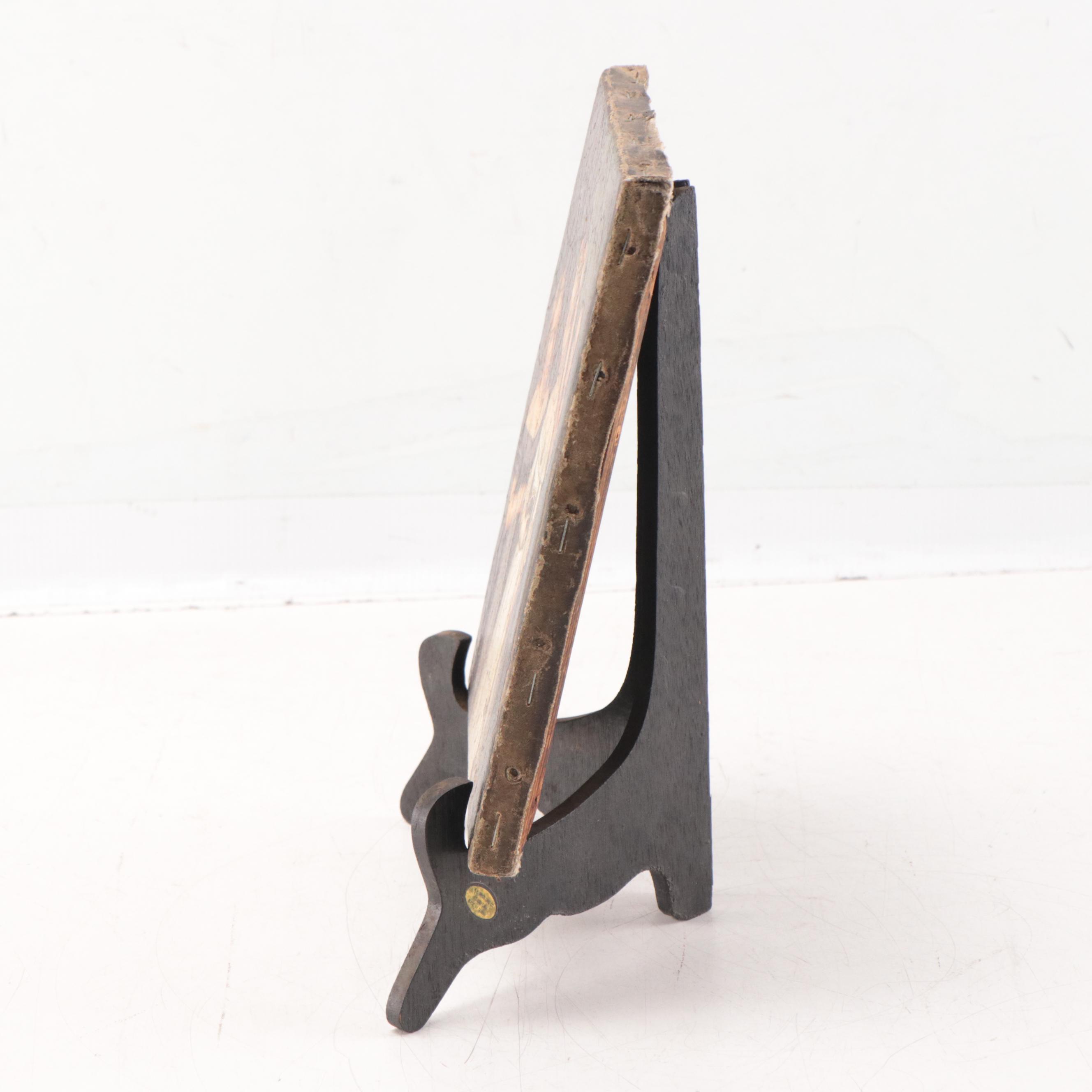 Victorian Oil Painting of Young Woman Readying for Marriage, Mid-19th Century