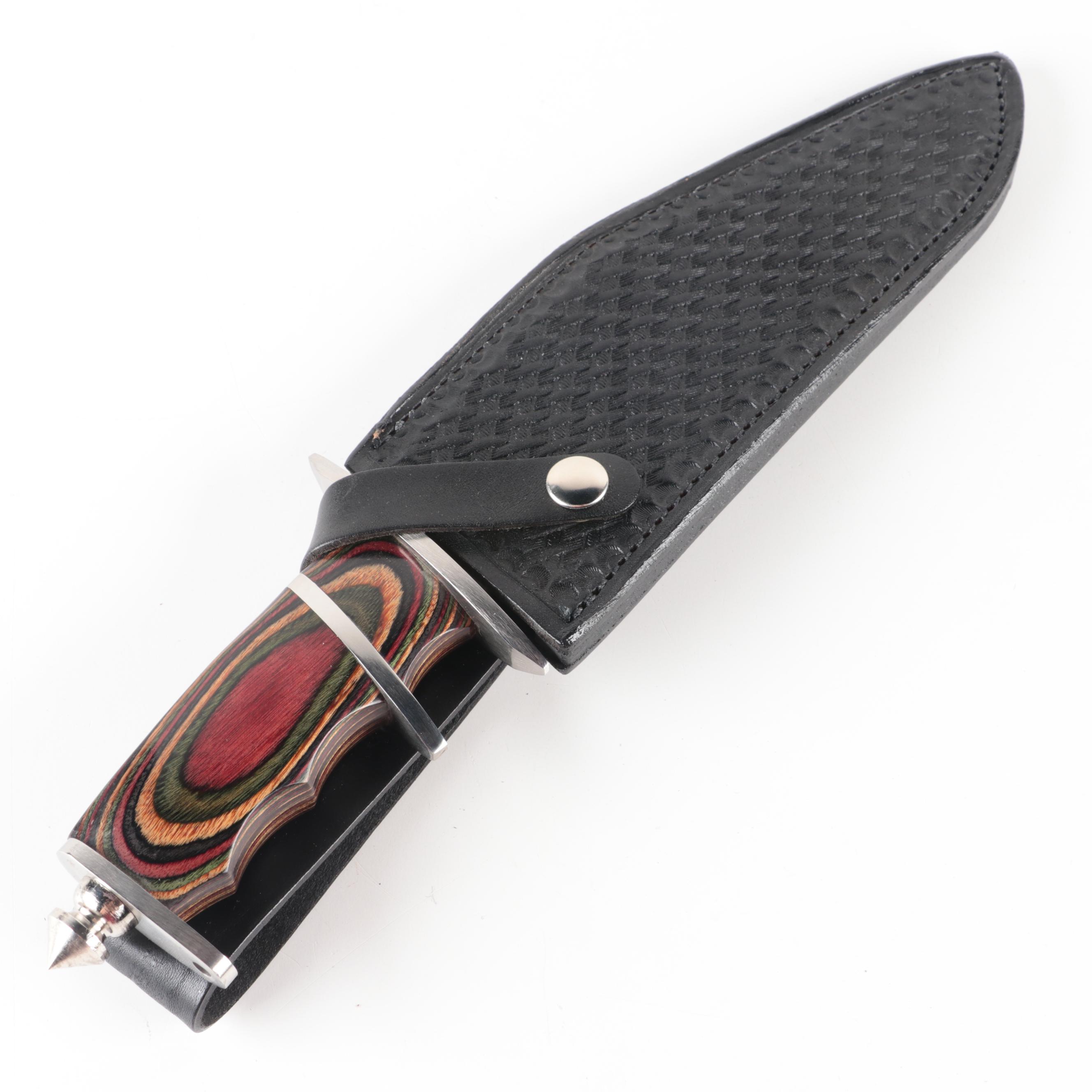 Frost Cutlery The Shark Stainless Steel Bowie Knife and Leather Scabbard