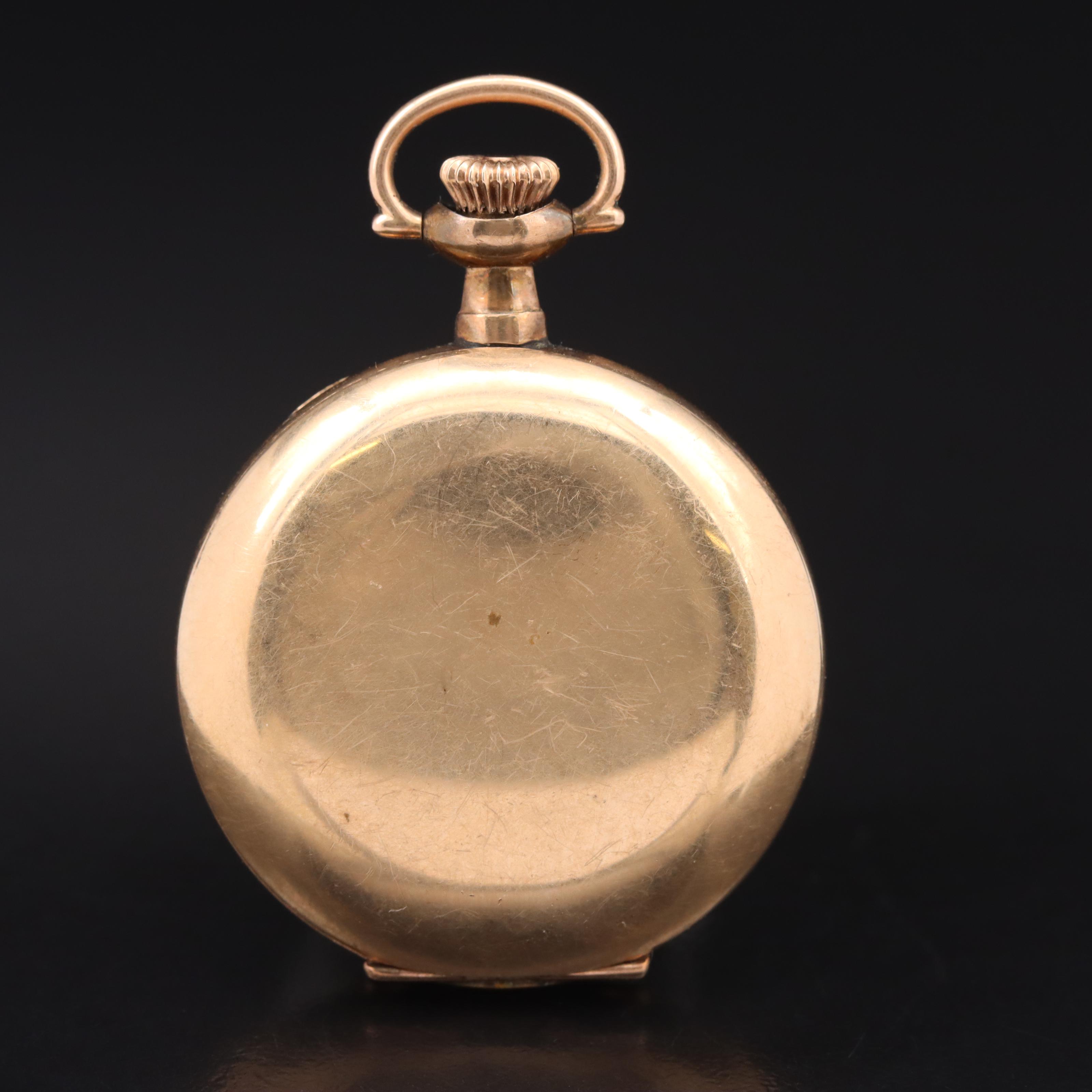 1910 Crown Hunter Pocket Watch