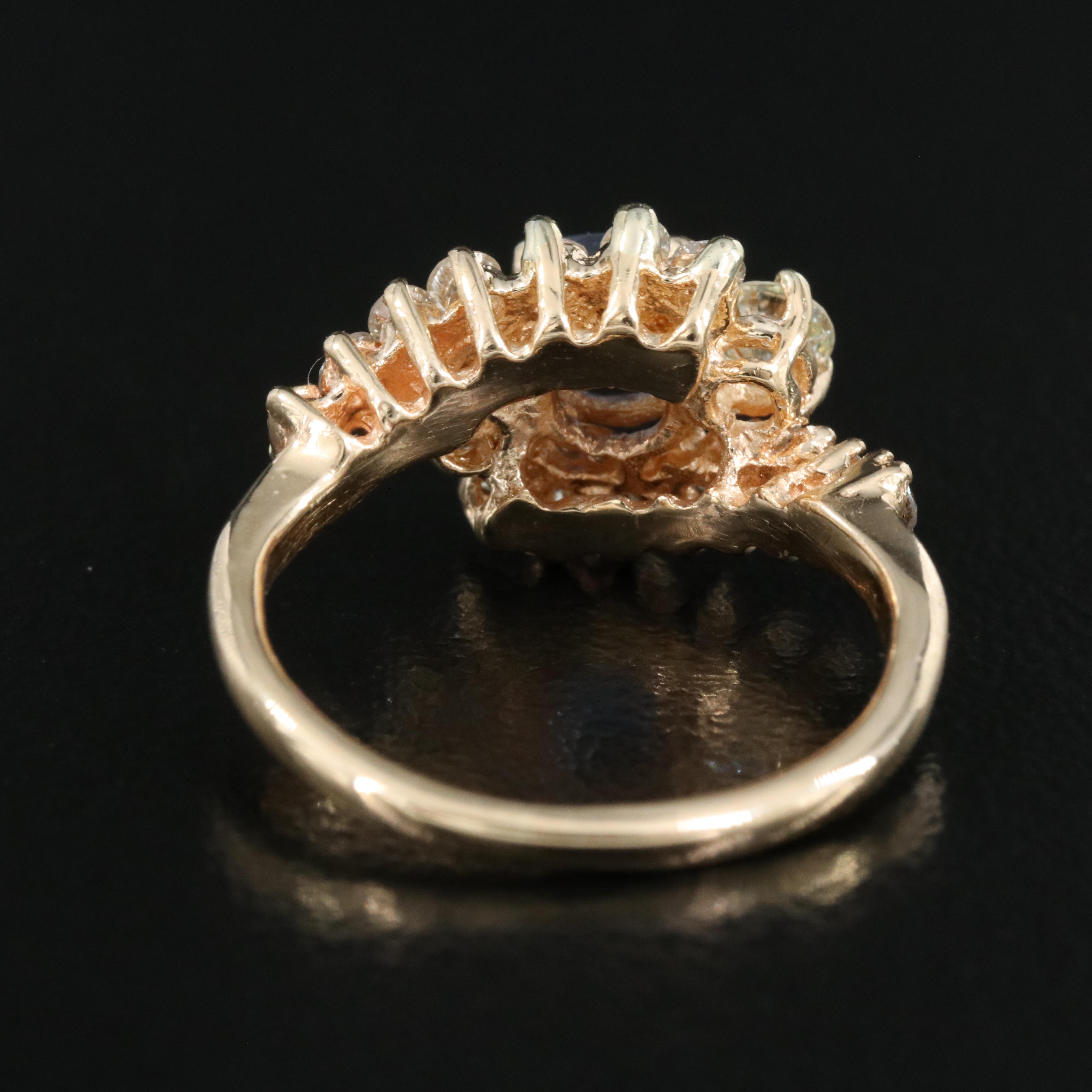 14K Sapphire and Diamond Ring