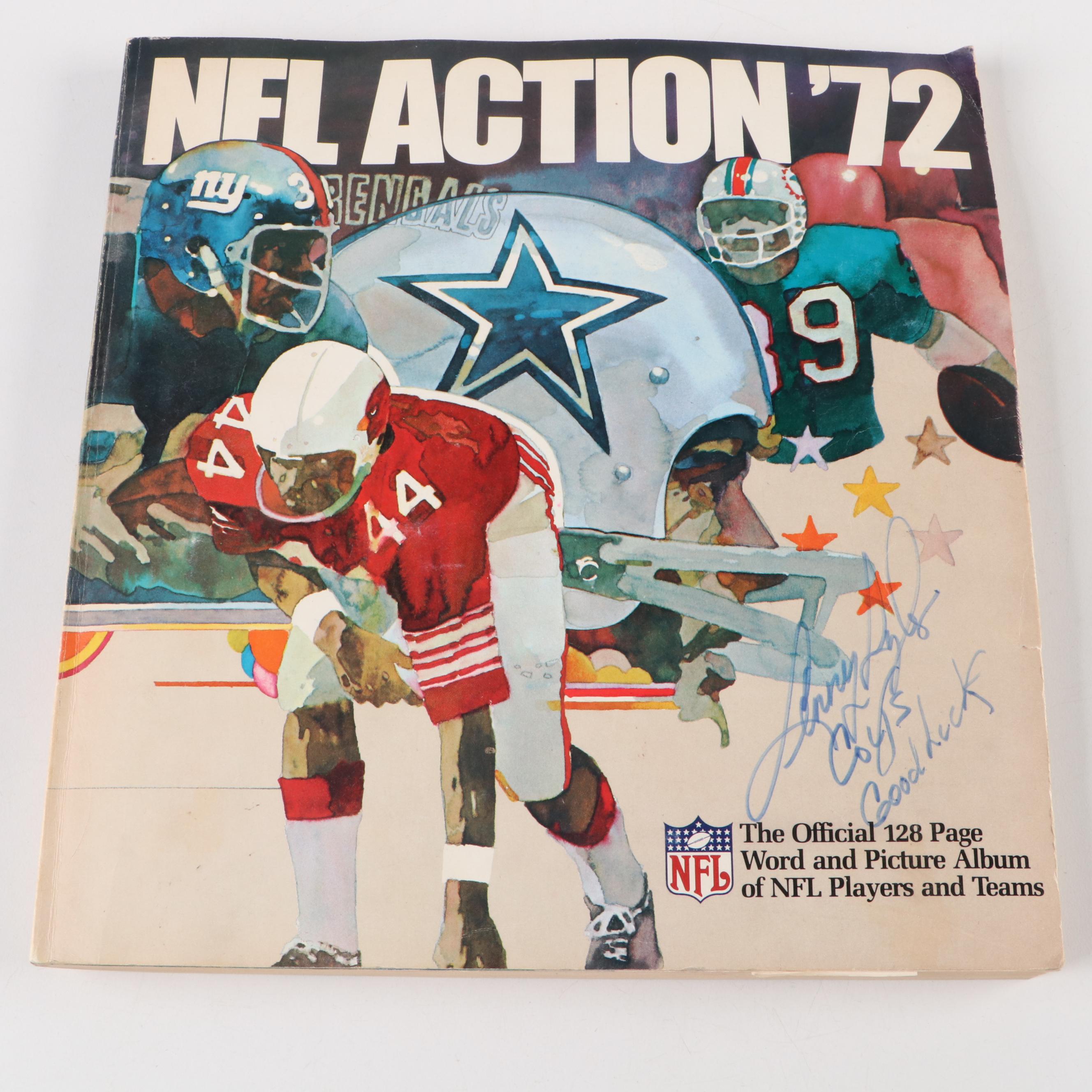 Doak Walker Signed Giclée with Lenny Lyles Signed "NFL Action" Book and More